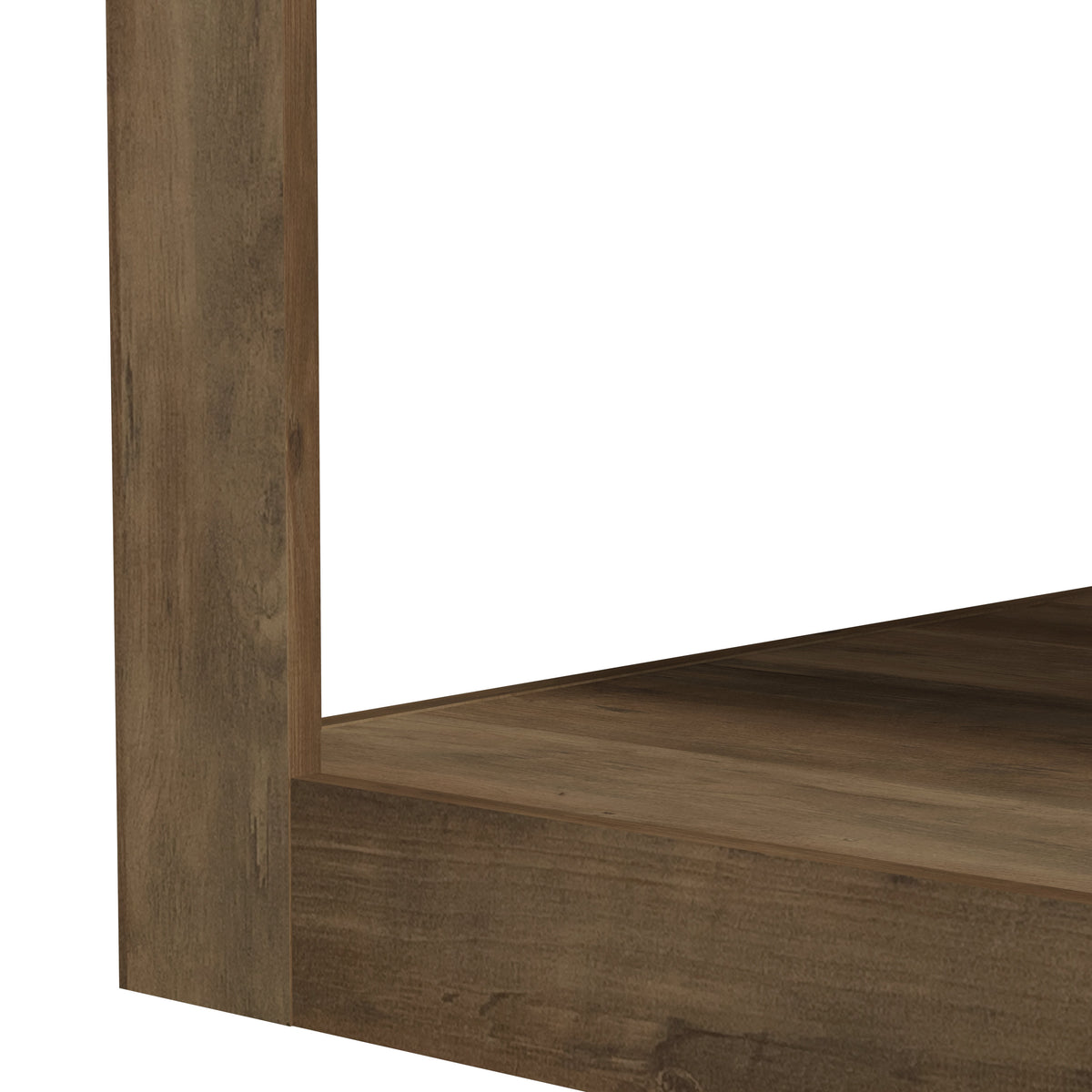 GALANO Square Coffee Table with Open Shelf, 31.5", Knotty Oak, 1-Piece