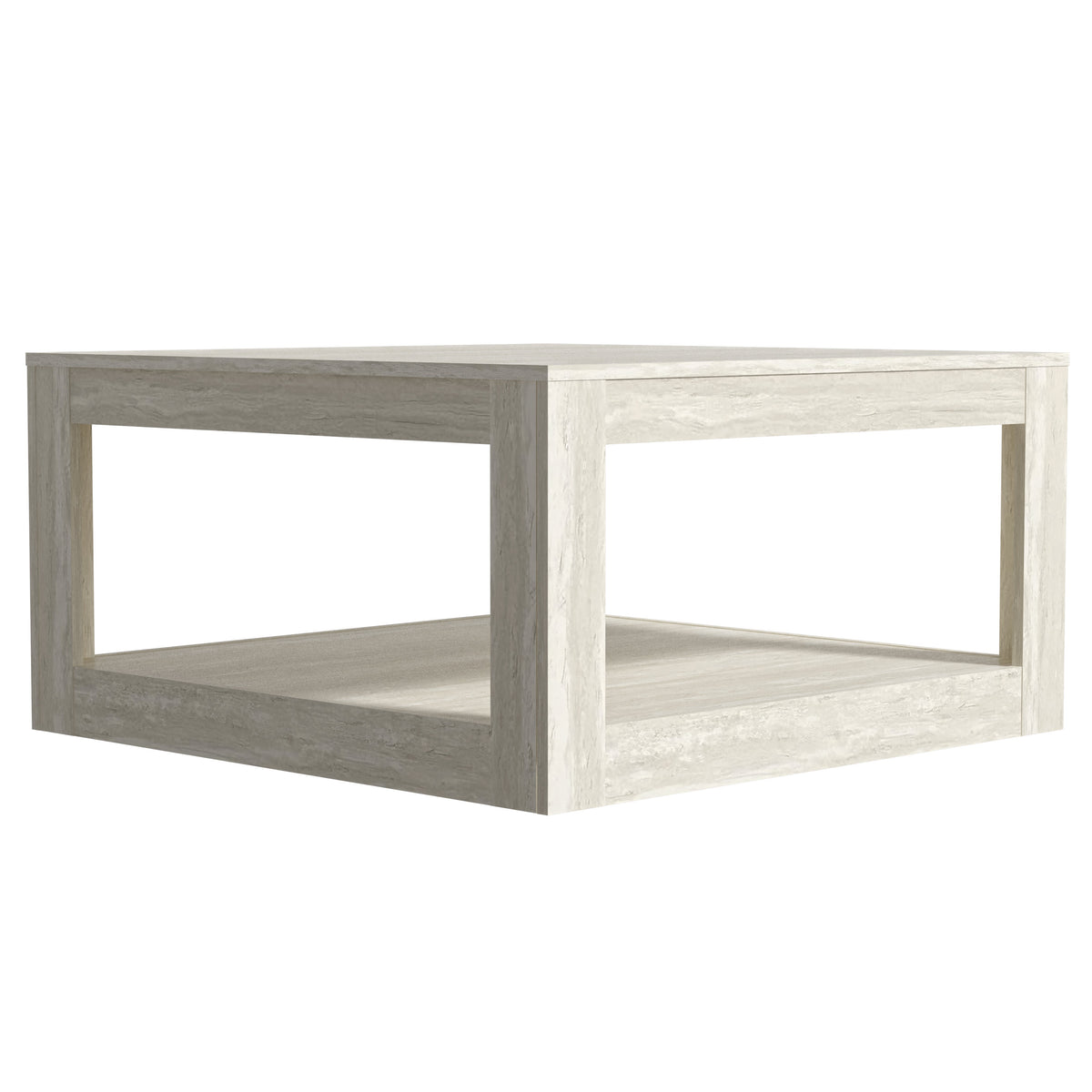 GALANO Square Coffee Table with Open Storage Shelf, 31.5", 1-Piece