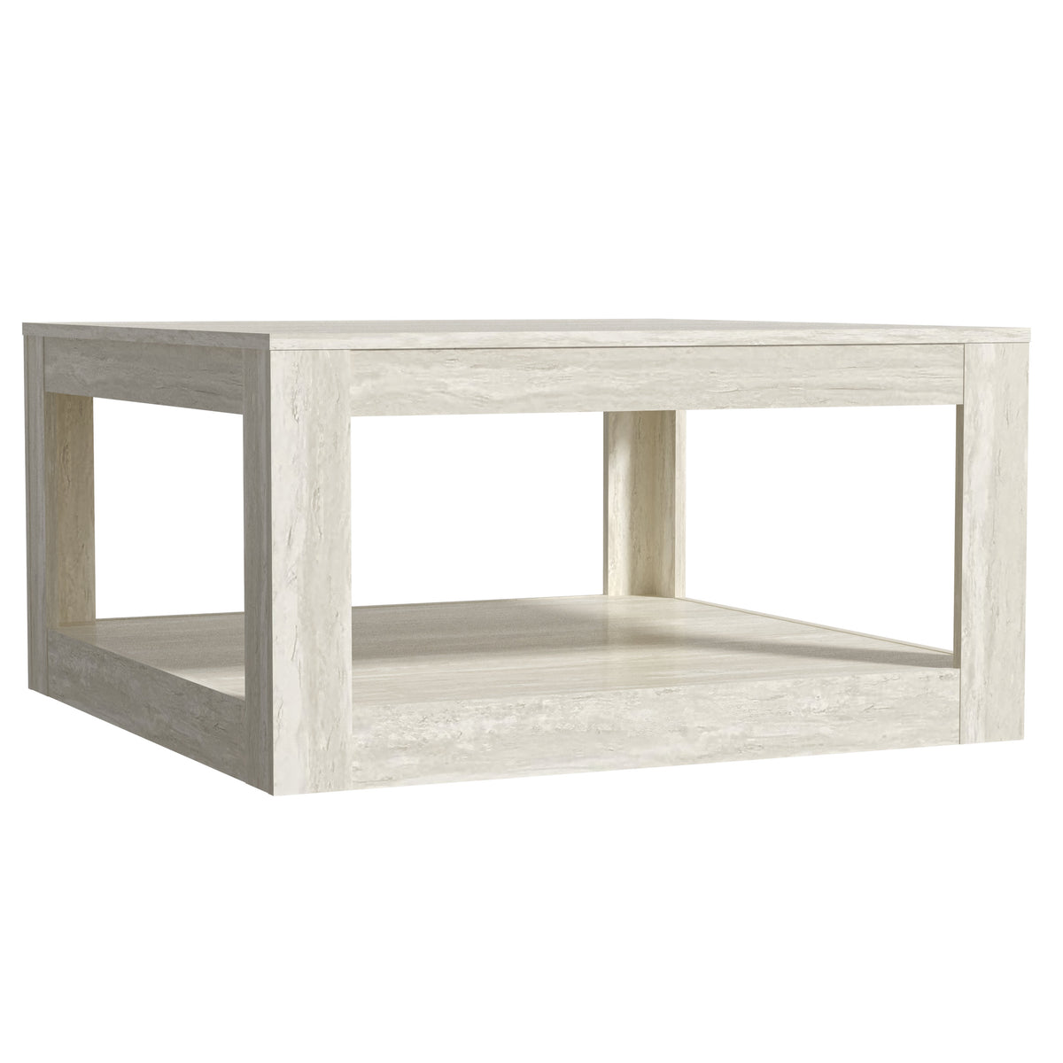GALANO Square Coffee Table with Open Storage Shelf, 31.5", 1-Piece