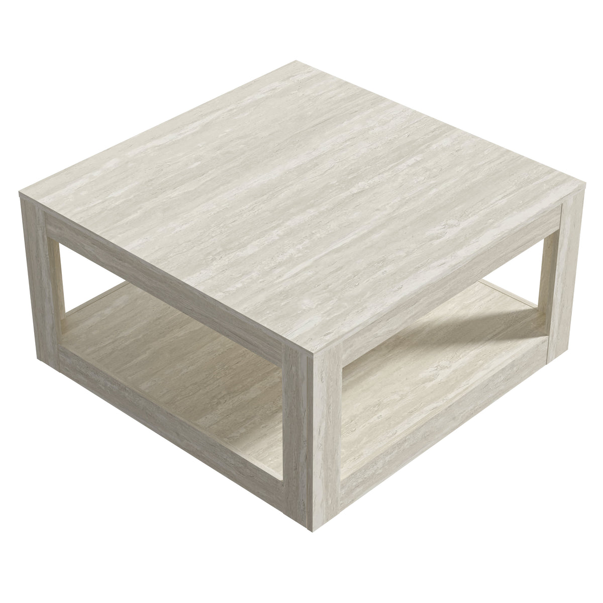 GALANO Square Coffee Table with Open Storage Shelf, 31.5", 1-Piece