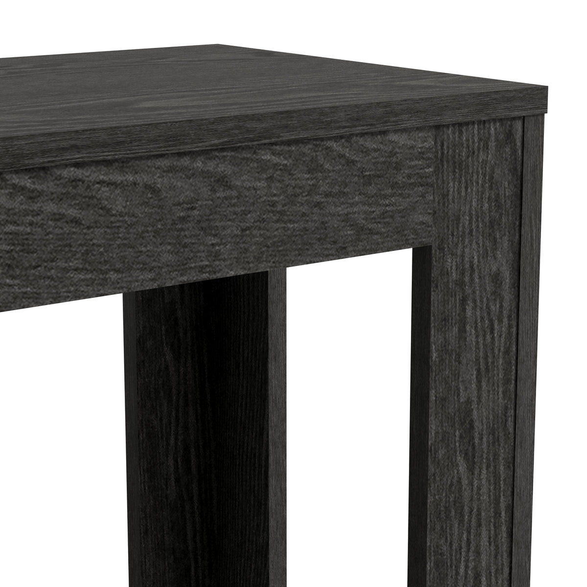 GALANO Rectangular End Table with Lower Storage Shelf, 23.6", 1-Piece