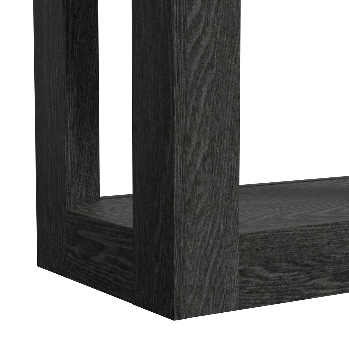 GALANO Rectangular End Table with Lower Storage Shelf, 23.6", 1-Piece