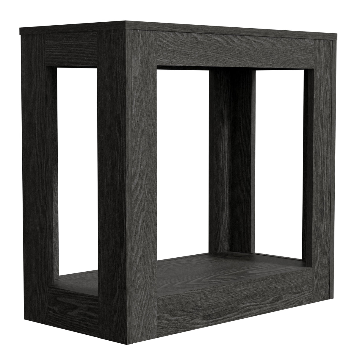 GALANO Rectangular End Table with Lower Storage Shelf, 23.6", 1-Piece