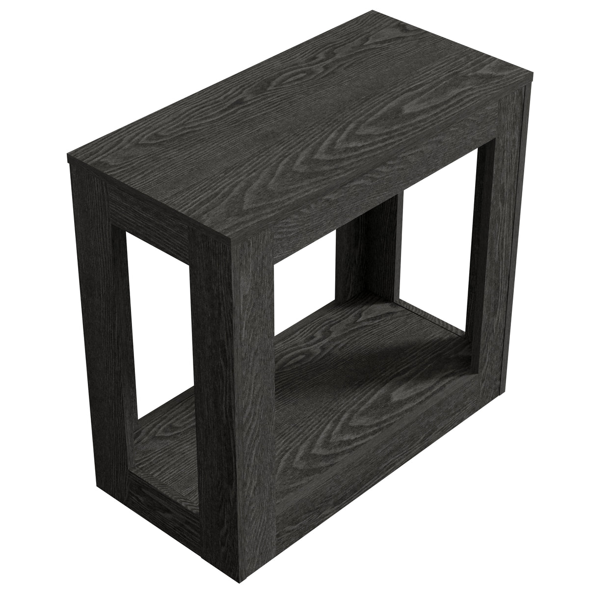 GALANO Rectangular End Table with Lower Storage Shelf, 23.6", 1-Piece