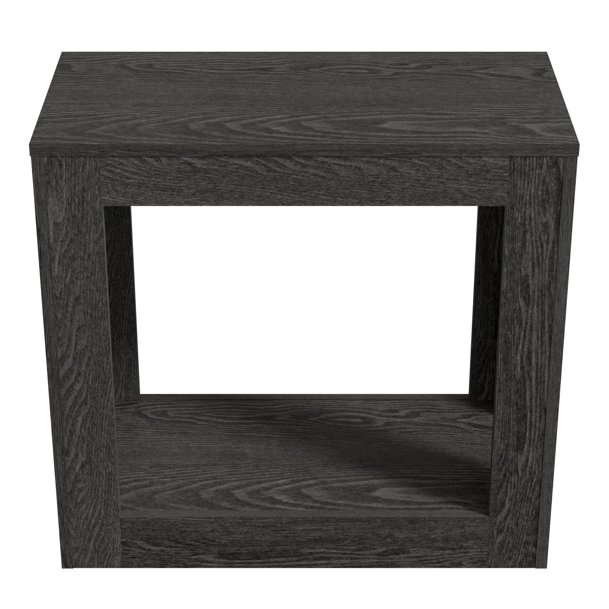 GALANO Rectangular End Table with Lower Storage Shelf, 23.6", 1-Piece