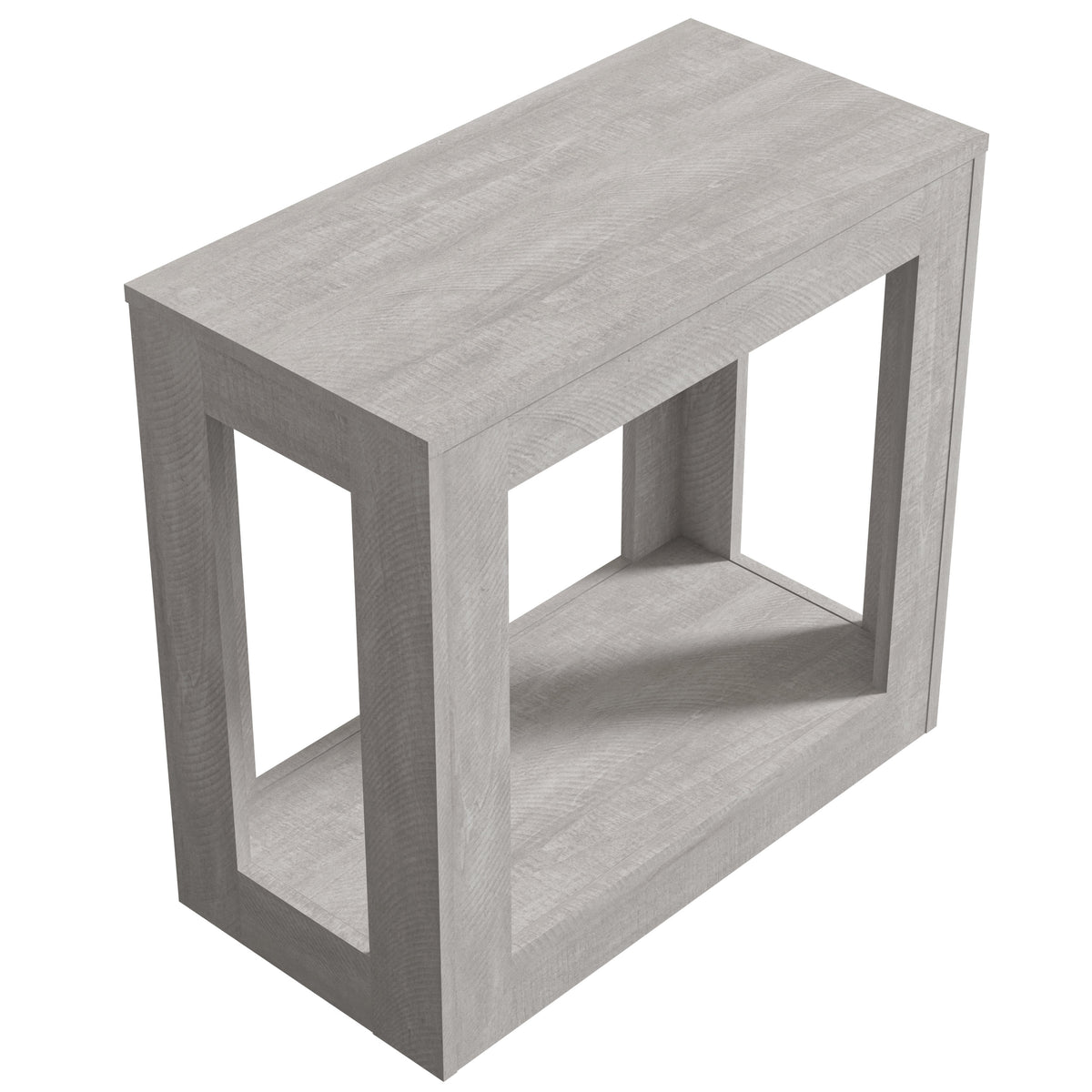 GALANO Rectangular End Table with Lower Storage Shelf, 23.6", 1-Piece