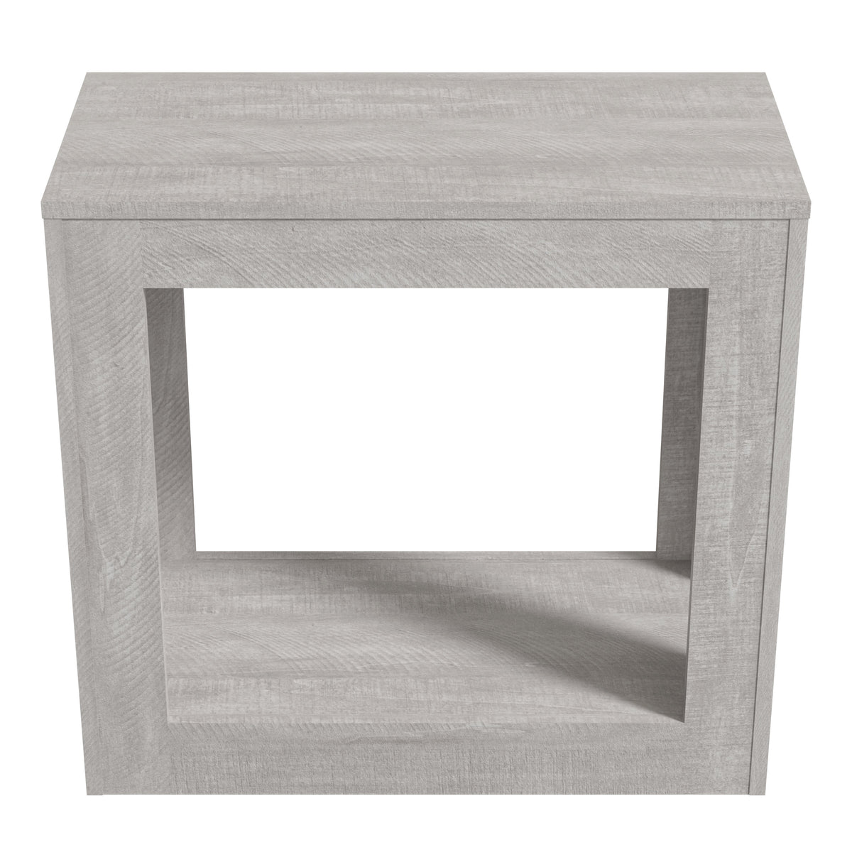 GALANO Rectangular End Table with Lower Storage Shelf, 23.6", 1-Piece