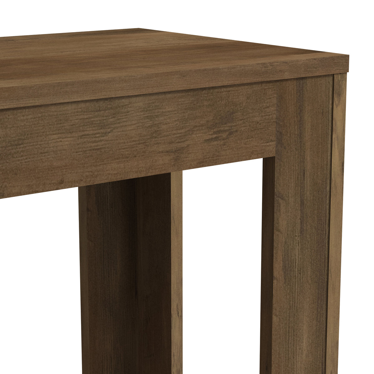 GALANO Rectangular End Table with Lower Storage Shelf, 23.6", 1-Piece
