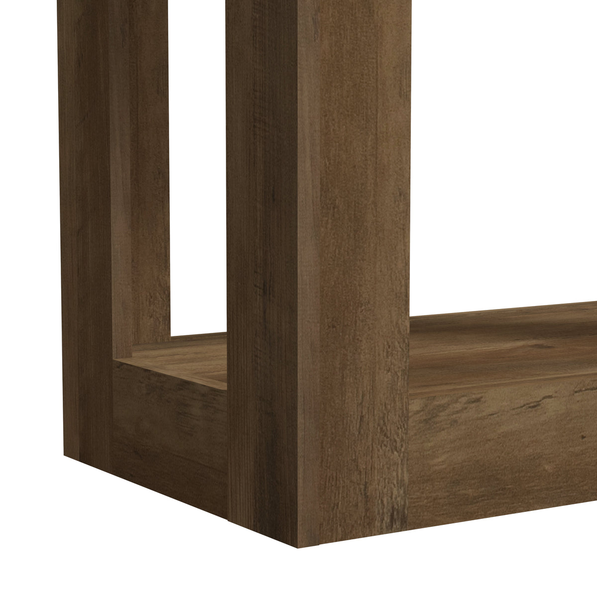 GALANO Rectangular End Table with Lower Storage Shelf, 23.6", 1-Piece