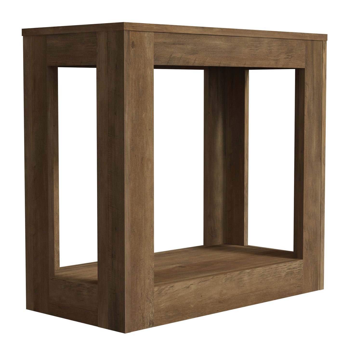 GALANO Rectangular End Table with Lower Storage Shelf, 23.6", 1-Piece