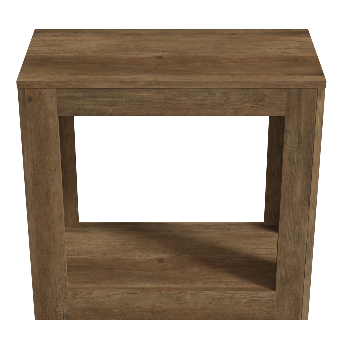 GALANO Rectangular End Table with Lower Storage Shelf, 23.6", 1-Piece