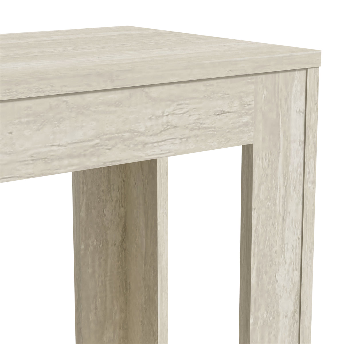 GALANO Rectangular End Table with Lower Storage Shelf, 23.6", 1-Piece
