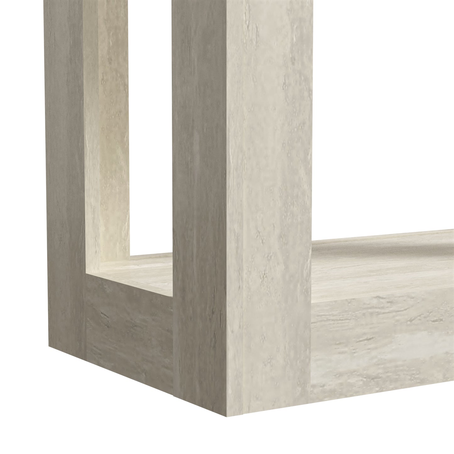 GALANO Rectangular End Table with Lower Storage Shelf, 23.6", 1-Piece