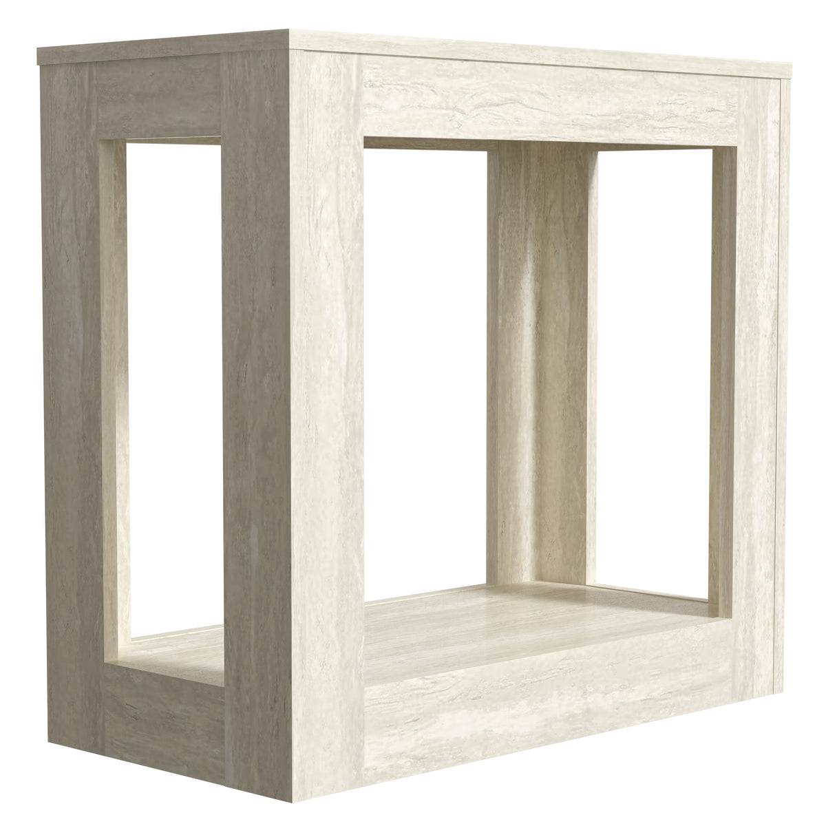 GALANO Rectangular End Table with Lower Storage Shelf, 23.6", 1-Piece