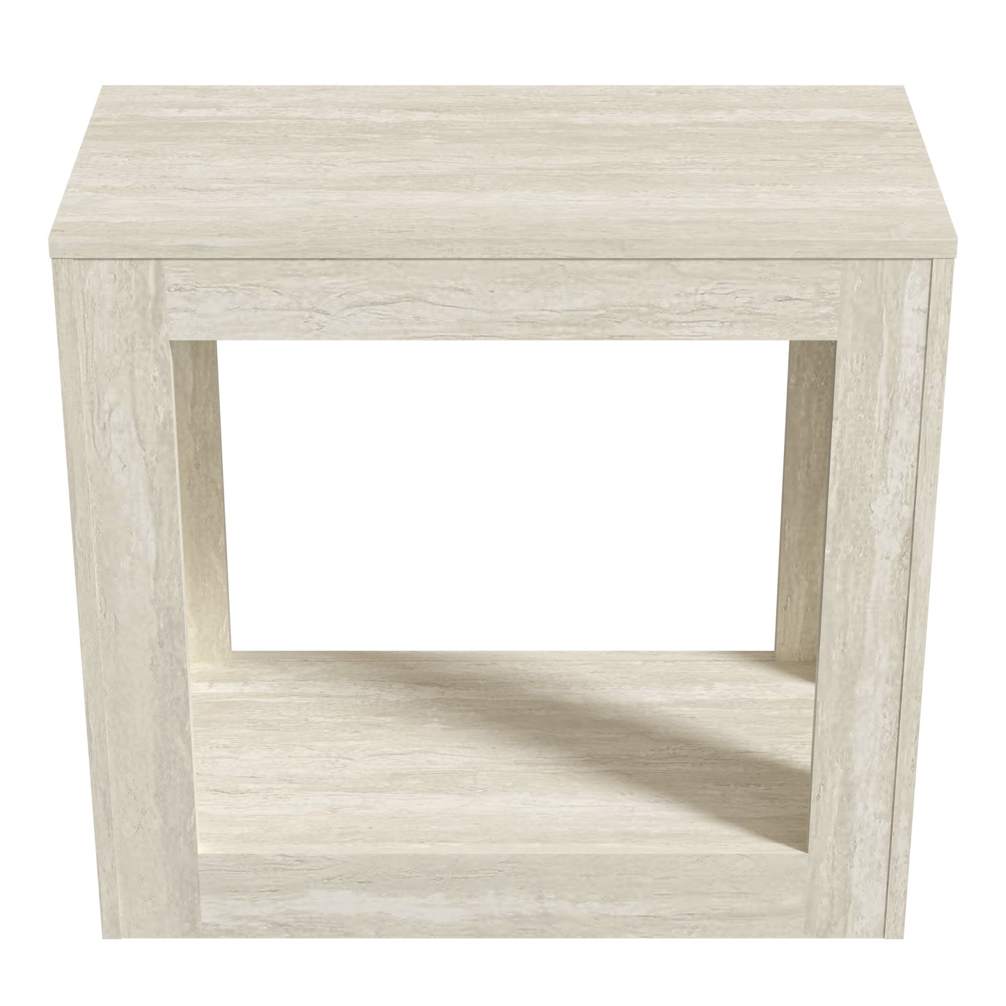 GALANO Rectangular End Table with Lower Storage Shelf, 23.6", 1-Piece