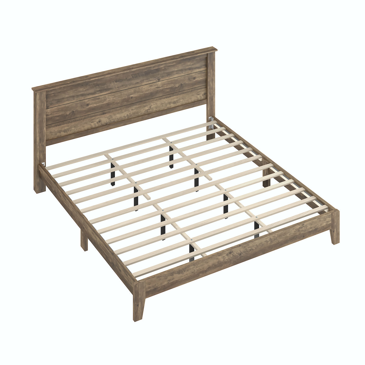 GALANO King Platform Bed with Headboard and Slat Kit, 1 Bed