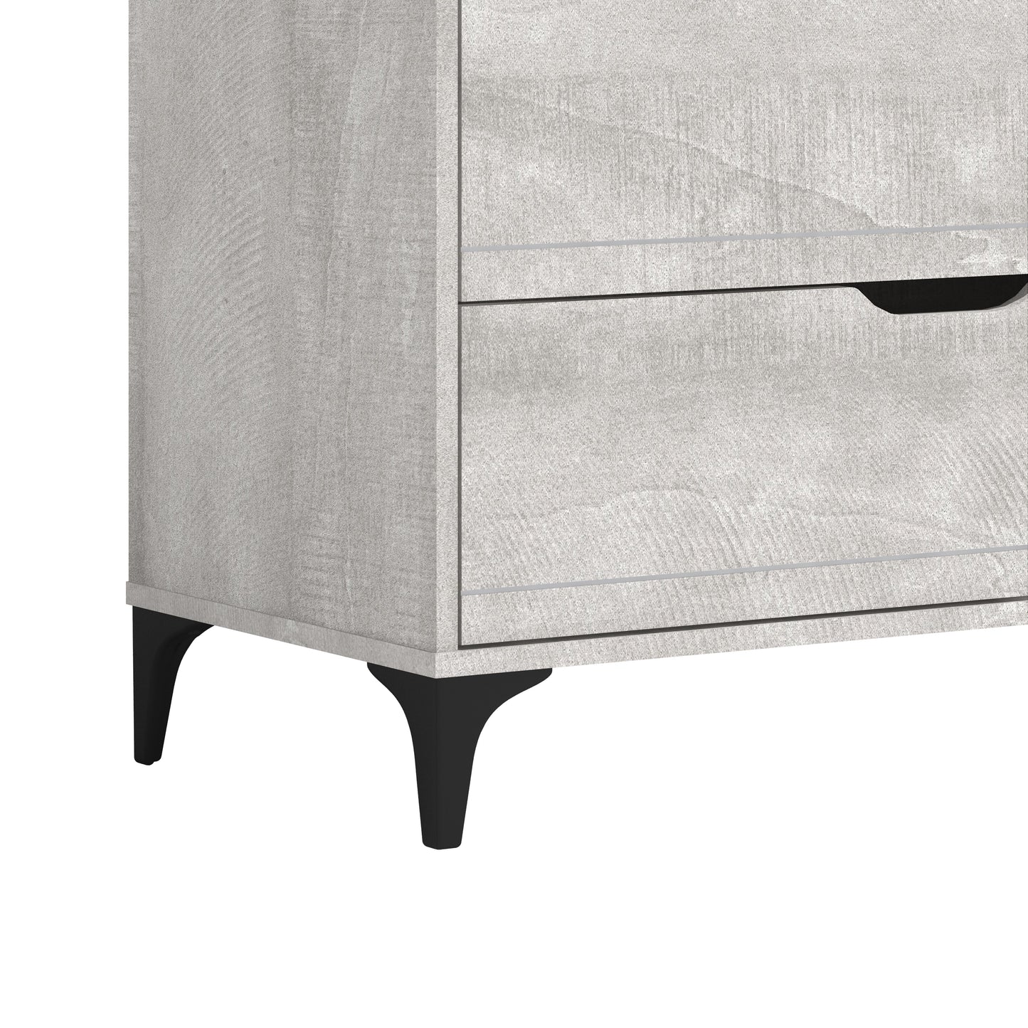 GALANO 5-Drawer Chest with Interlock Safety in Gray 30.7" W × 15.6" D × 46.4" H