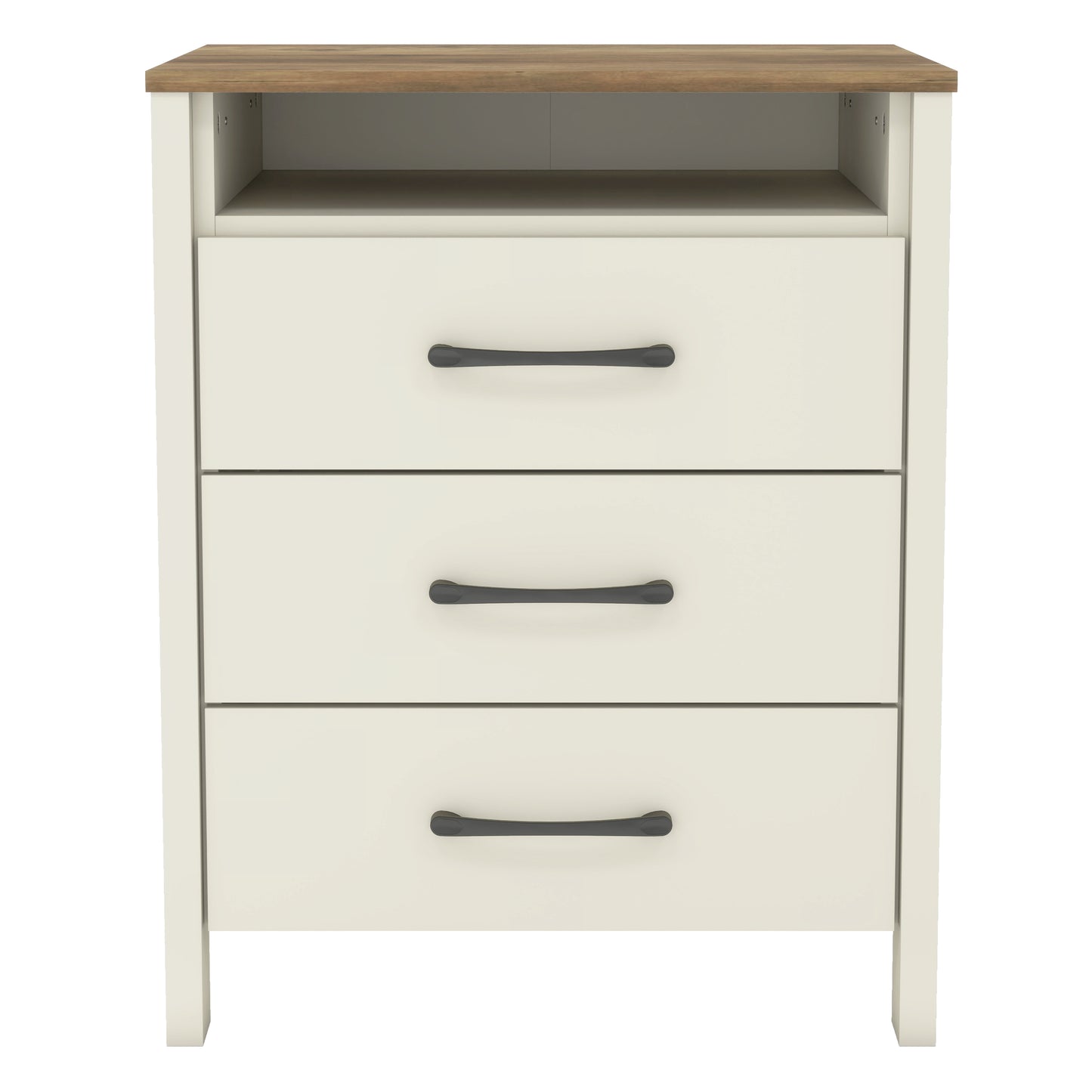 GALANO 3-Drawer Nightstand with Open Shelf, 26.1" H