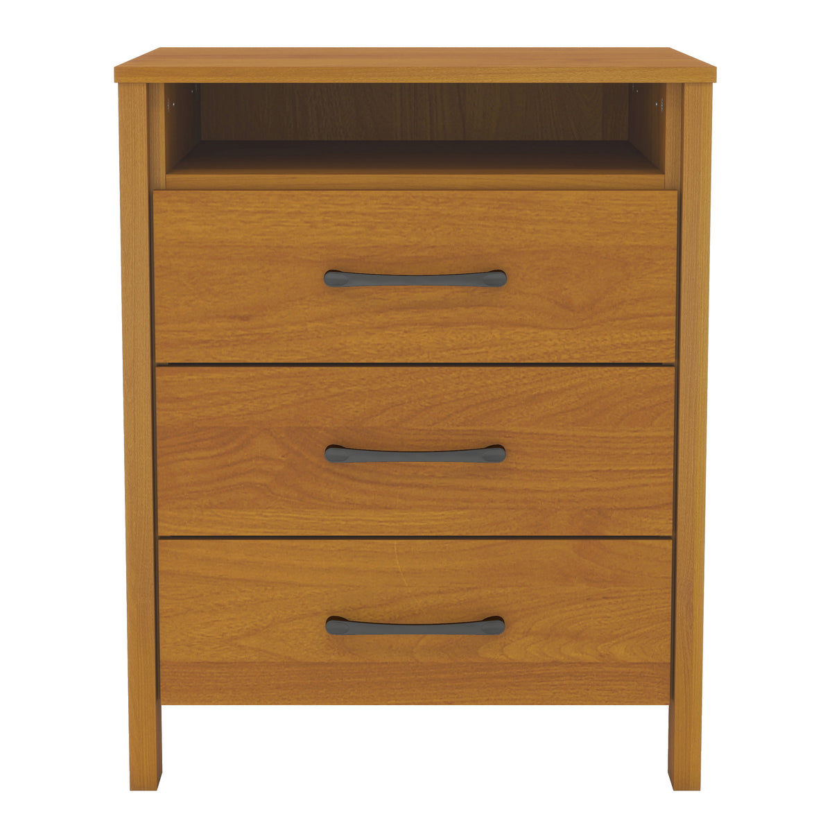 GALANO 3-Drawer Nightstand with Open Shelf, 26.1" H