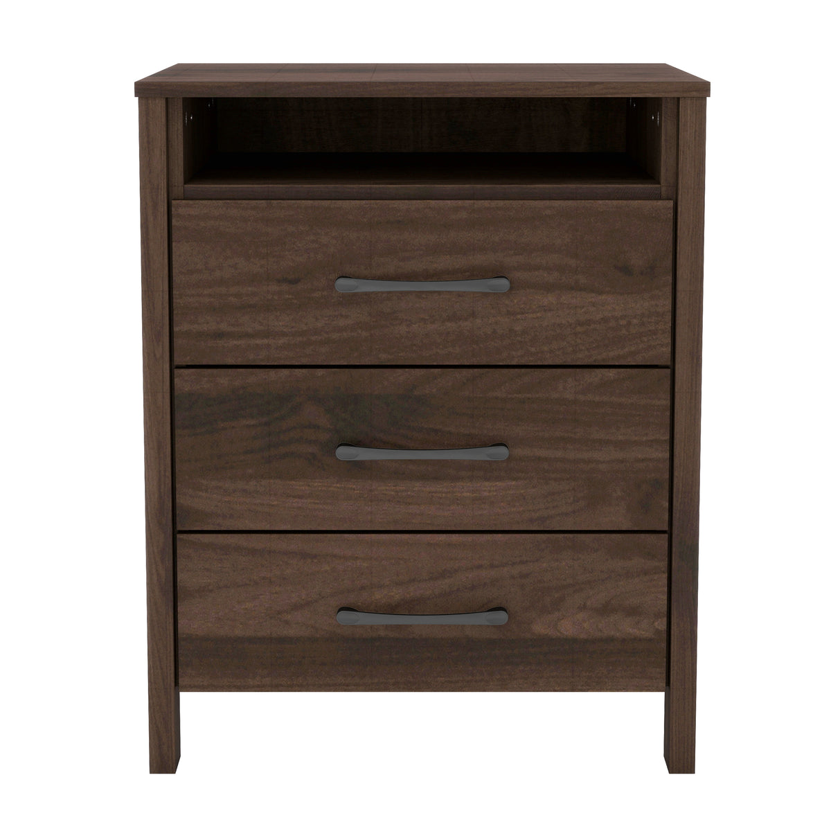 GALANO 3-Drawer Nightstand with Open Shelf, 26.1" H