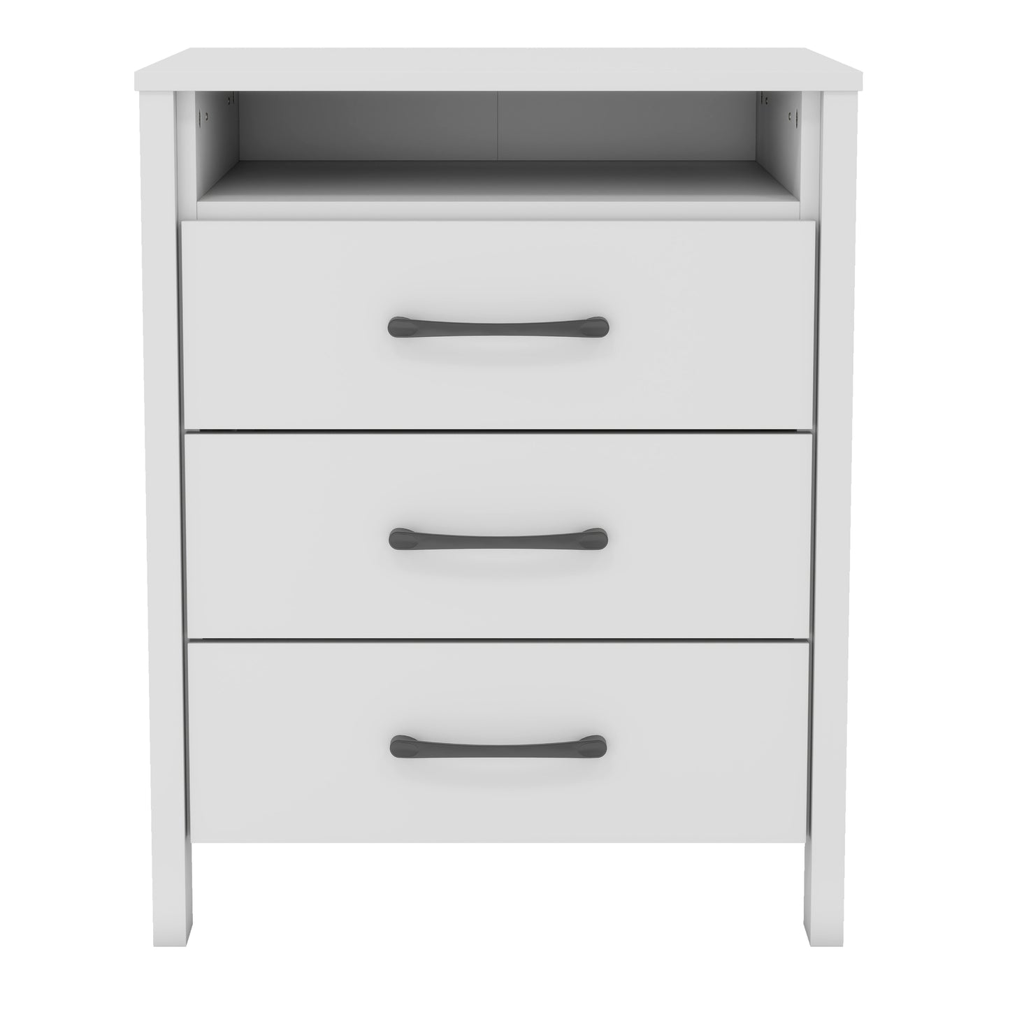 GALANO 3-Drawer Nightstand with Open Shelf, 26.1" H