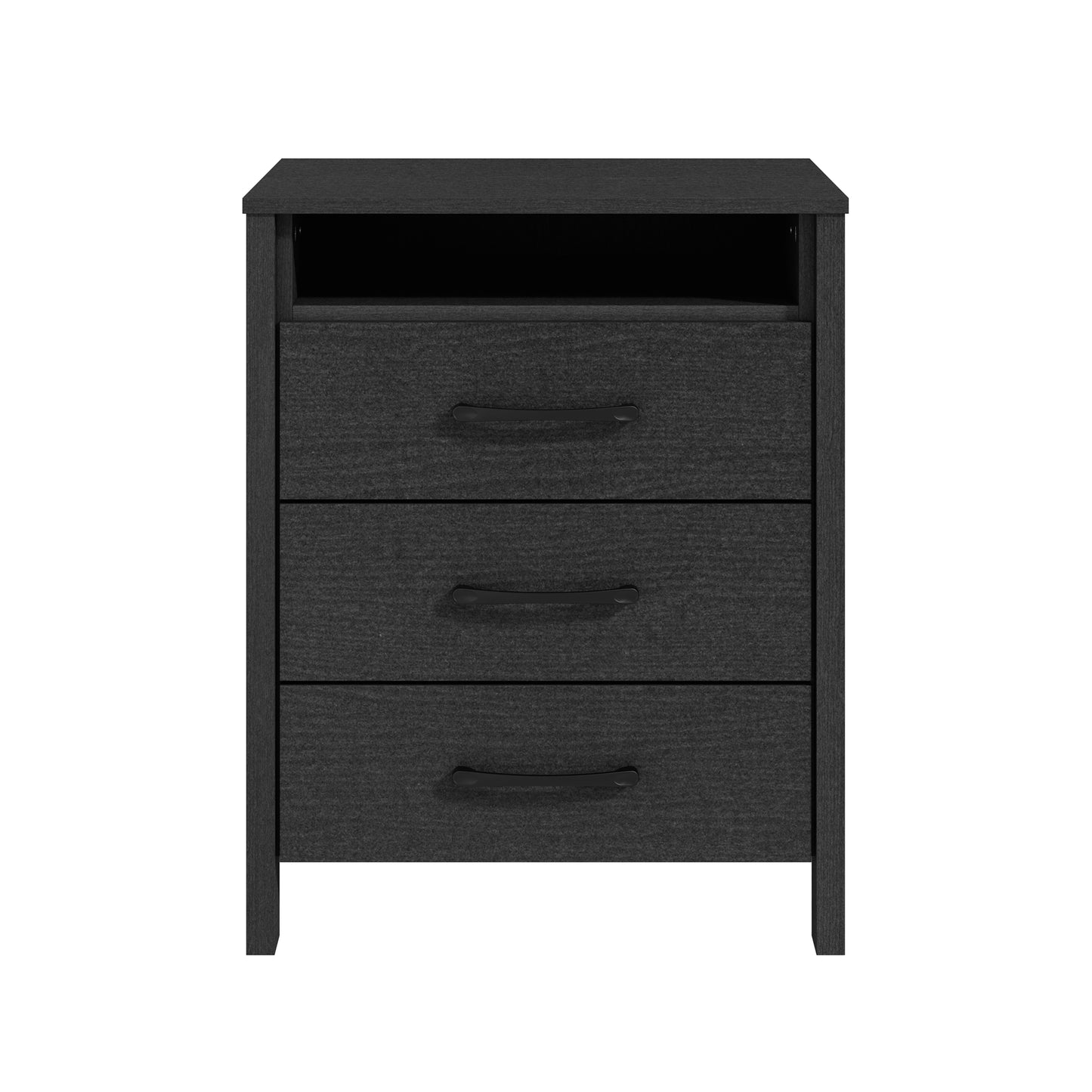 GALANO 3-Drawer Nightstand with Open Shelf, 26.1" H