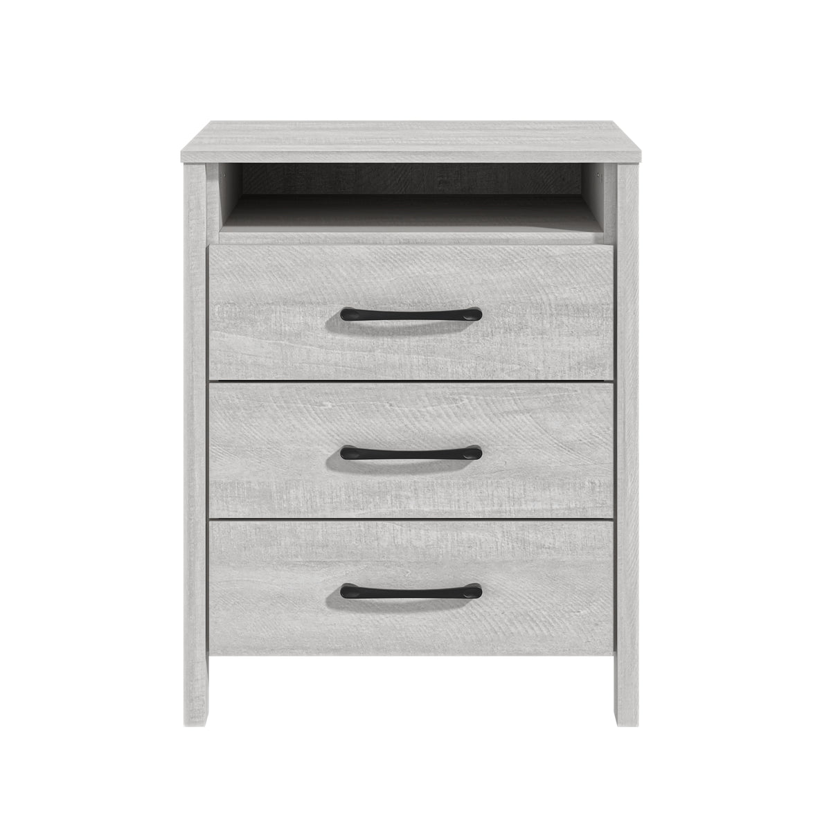 GALANO 3-Drawer Nightstand with Open Shelf, 26.1" H