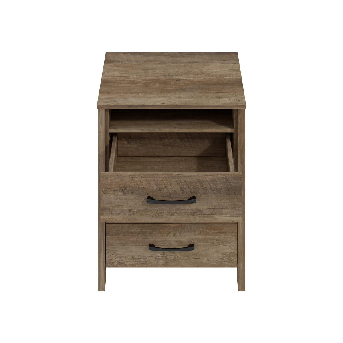 GALANO 3-Drawer Nightstand with Open Shelf, 26.1" H