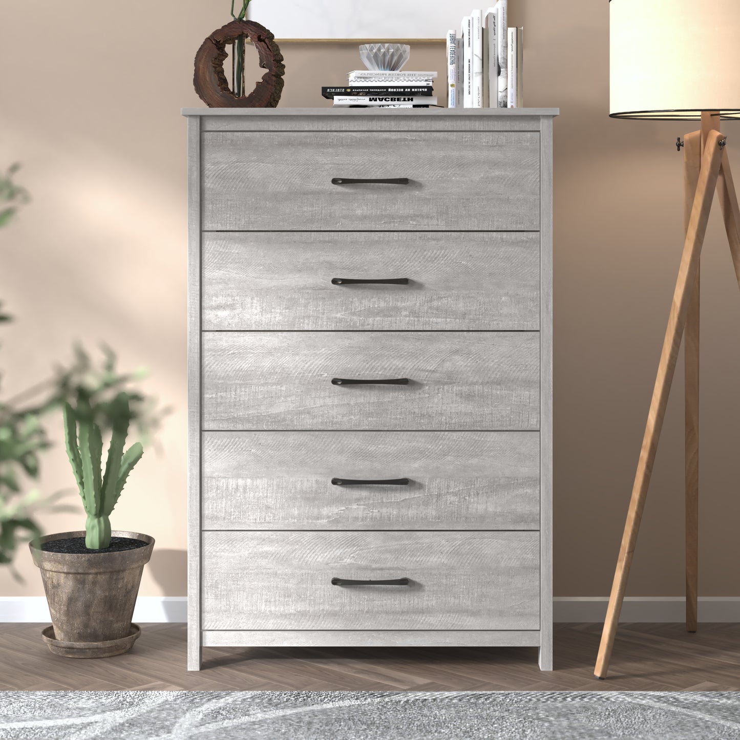 Galano 5-Drawer Dresser with Narrow Depth 31.3" W × 15.6" D × 47.7" H