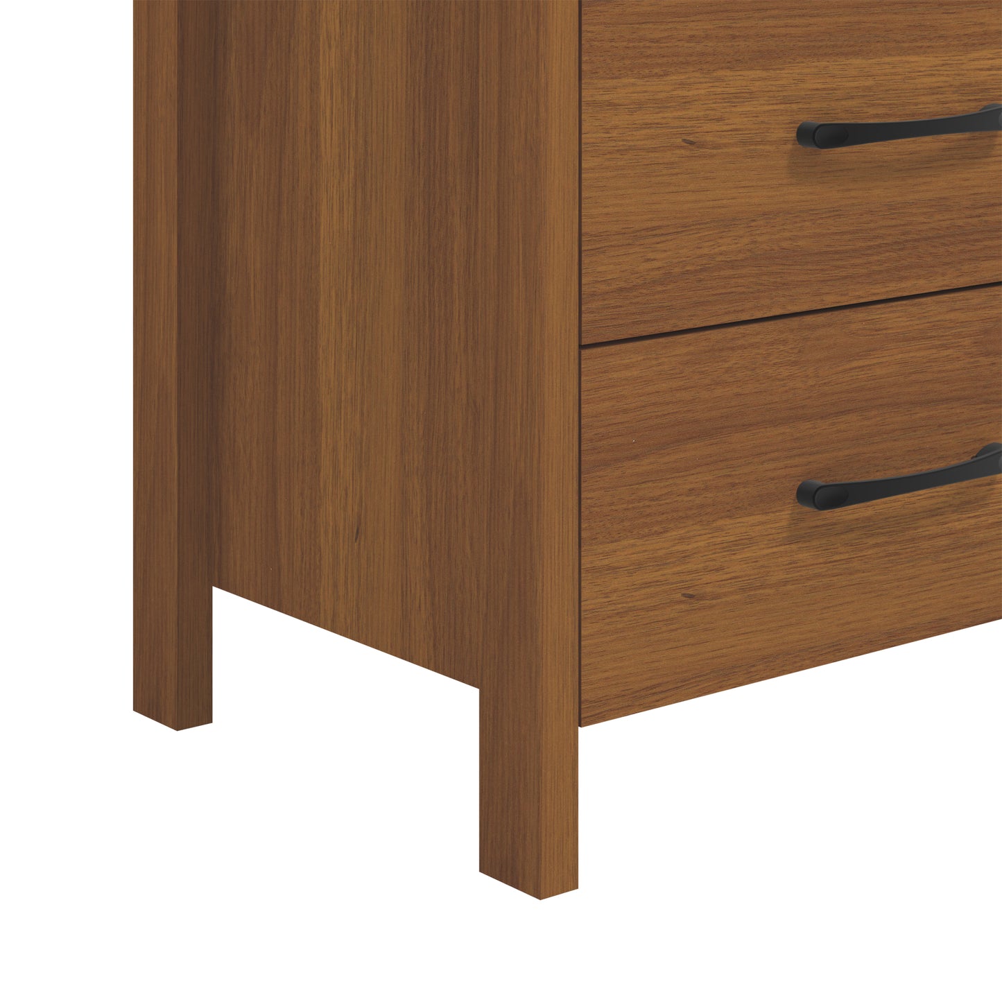 Galano Modern 2-Drawer Nightstand with Open Storage 20.9" W × 15.7" D × 22.7" H