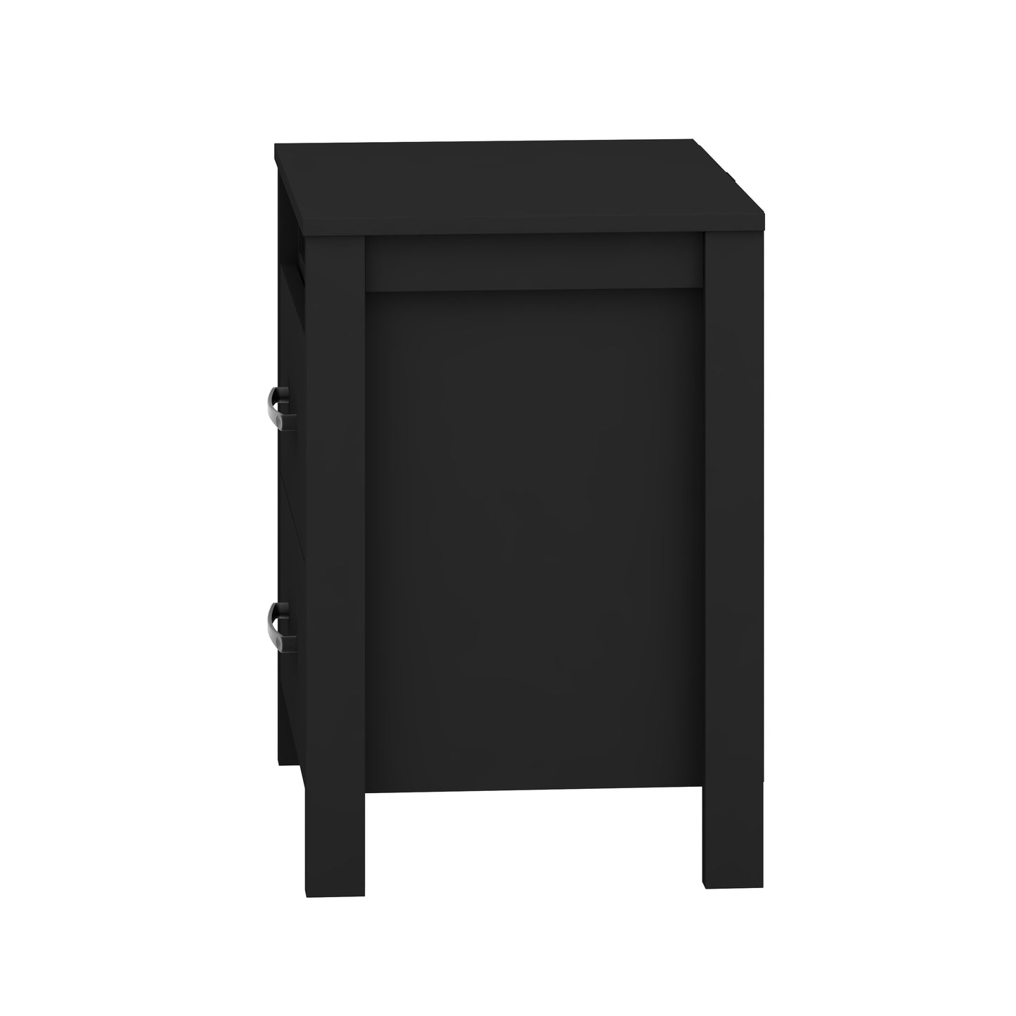 Galano Modern 2-Drawer Nightstand with Open Storage 20.9" W × 15.7" D × 22.7" H