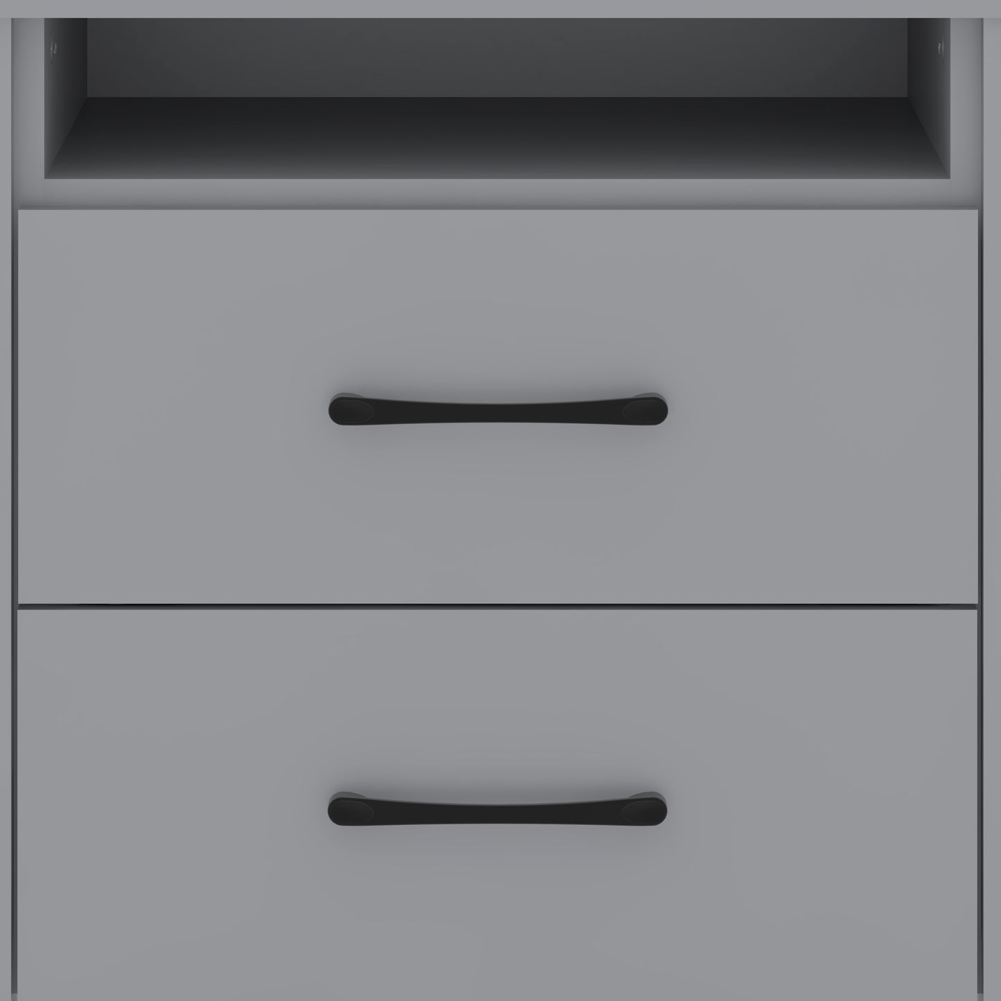 Galano Modern 2-Drawer Nightstand with Open Storage 20.9" W × 15.7" D × 22.7" H