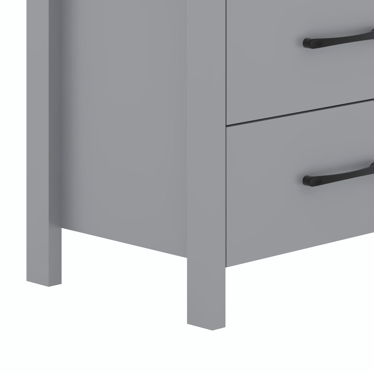 Galano Modern 2-Drawer Nightstand with Open Storage 20.9" W × 15.7" D × 22.7" H