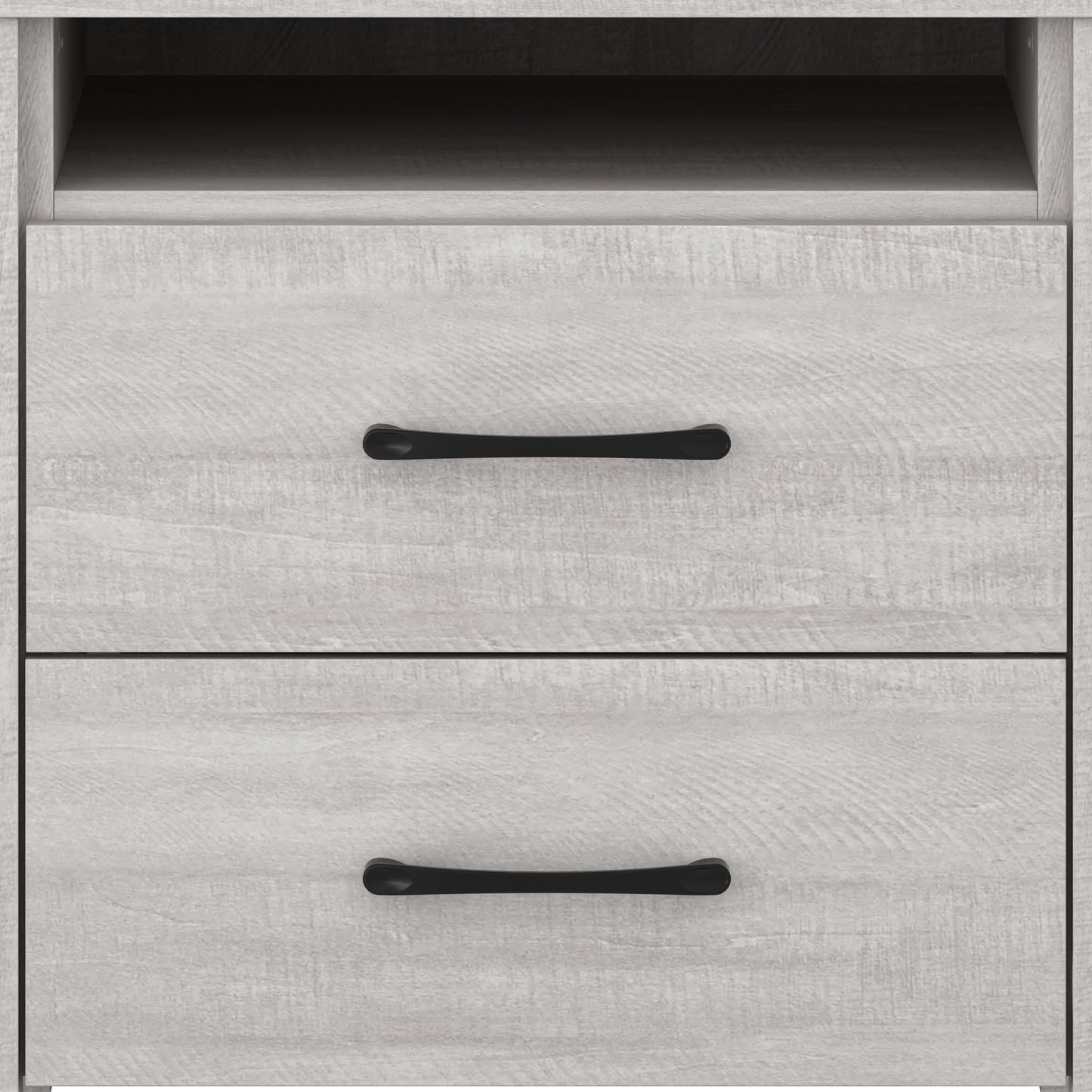 Galano Modern 2-Drawer Nightstand with Open Storage 20.9" W × 15.7" D × 22.7" H