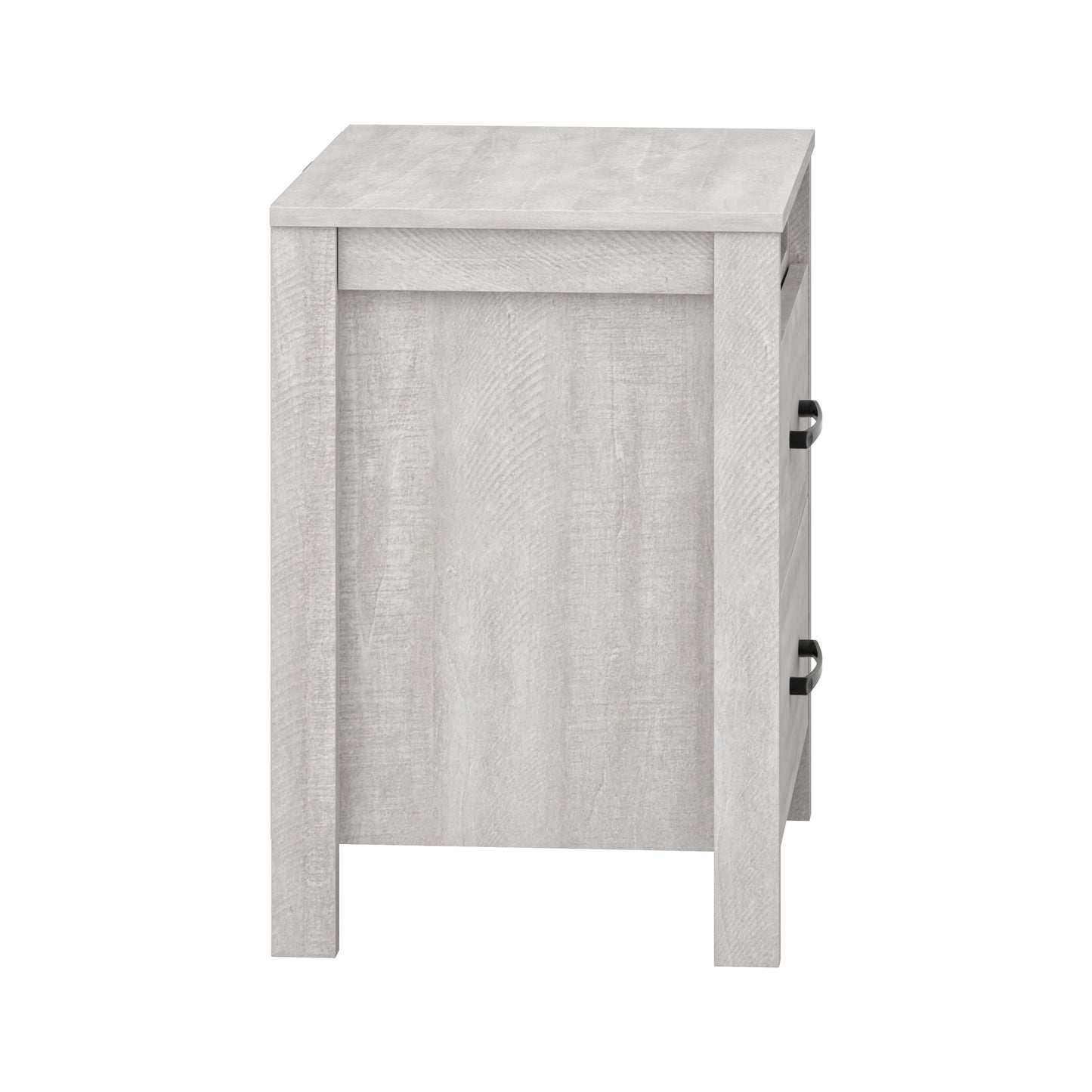 Galano Modern 2-Drawer Nightstand with Open Storage 20.9" W × 15.7" D × 22.7" H