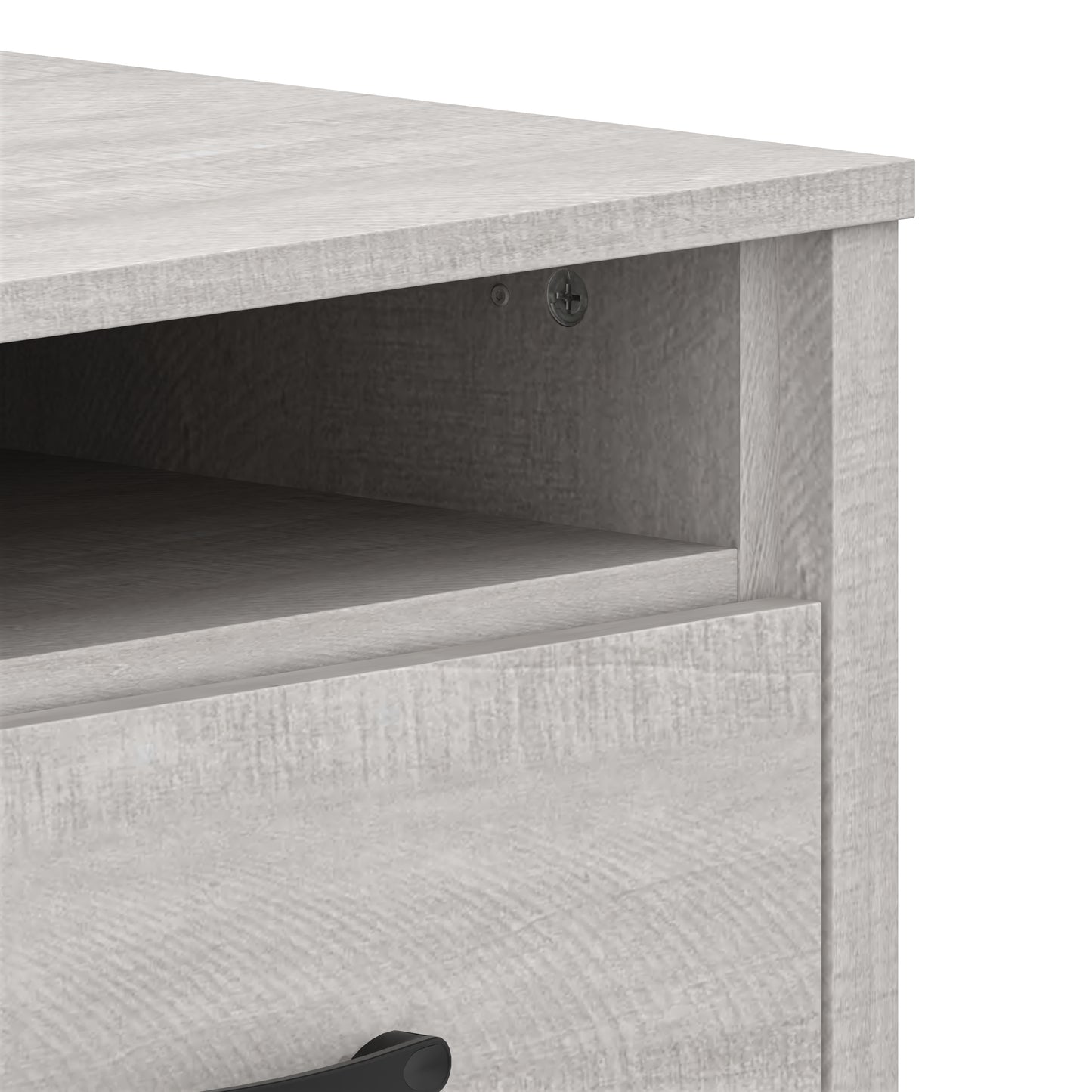Galano Modern 2-Drawer Nightstand with Open Storage 20.9" W × 15.7" D × 22.7" H