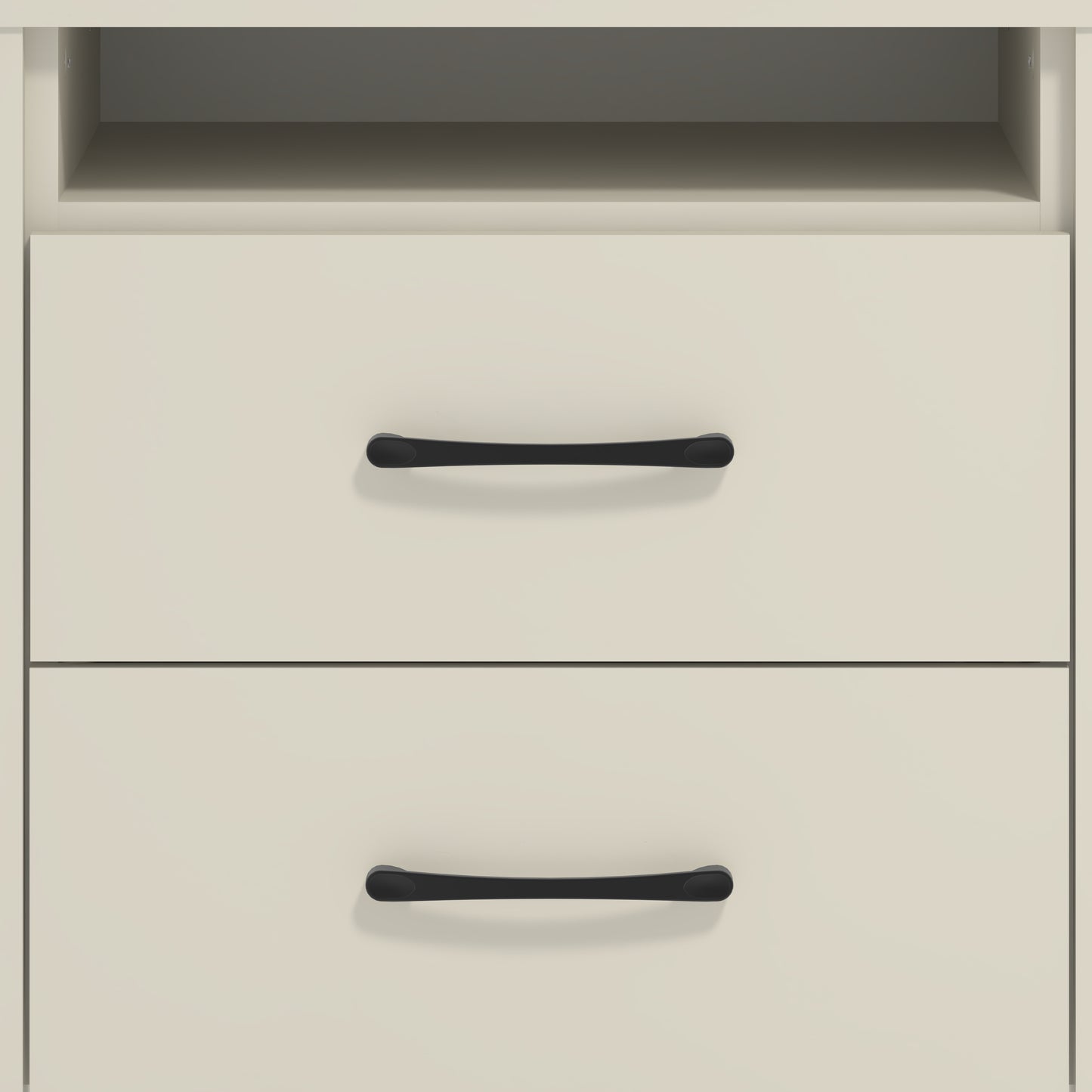 Galano Modern 2-Drawer Nightstand with Open Storage 20.9" W × 15.7" D × 22.7" H