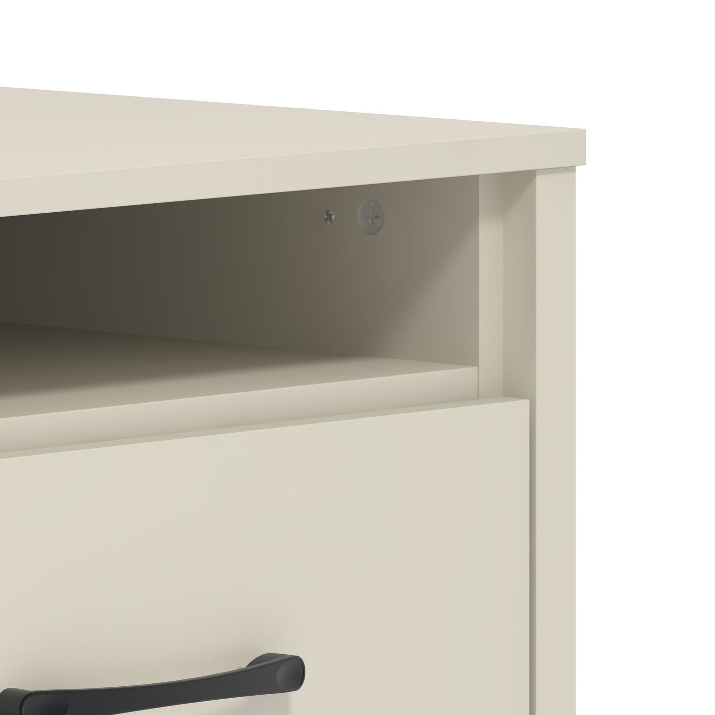 Galano Modern 2-Drawer Nightstand with Open Storage 20.9" W × 15.7" D × 22.7" H