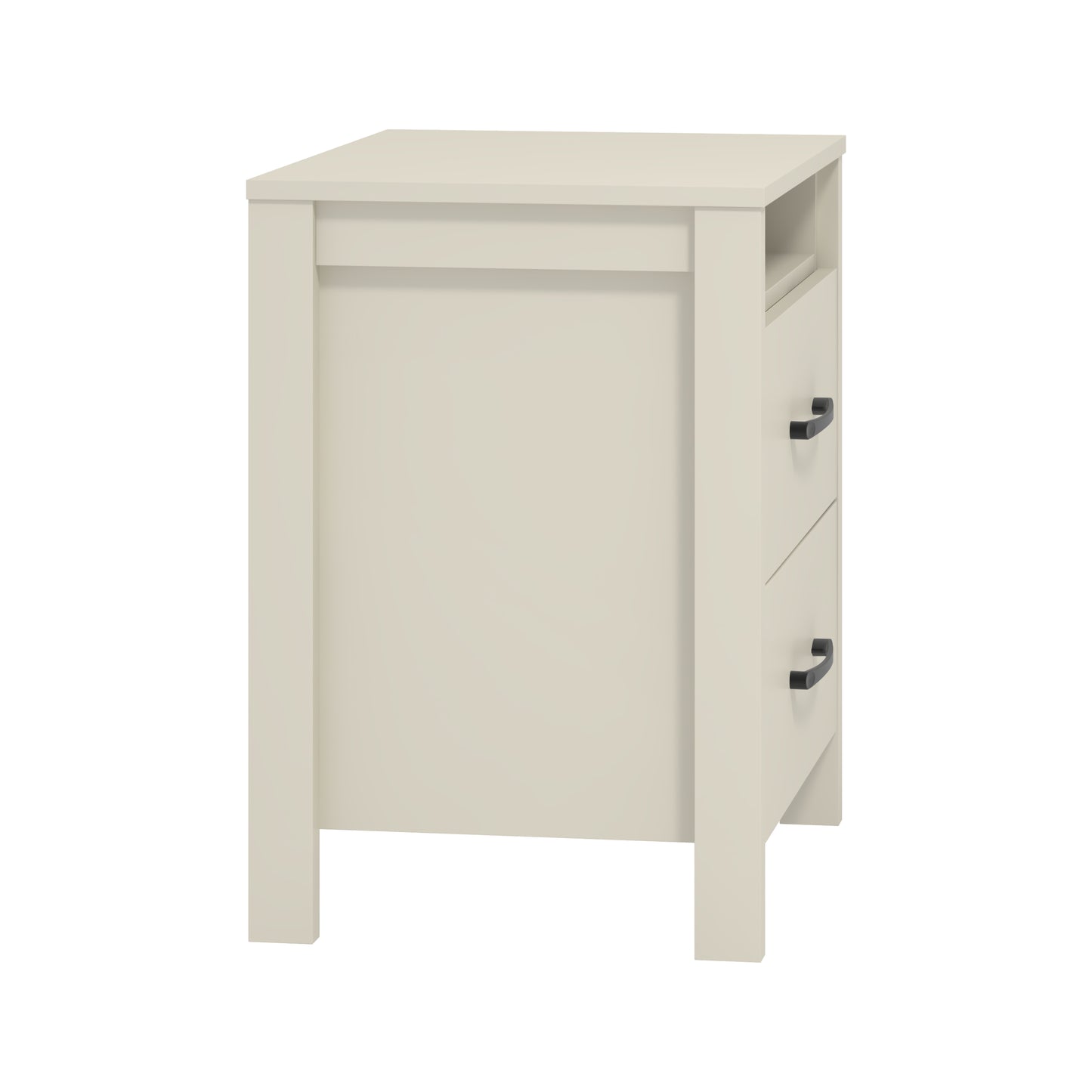 Galano Modern 2-Drawer Nightstand with Open Storage 20.9" W × 15.7" D × 22.7" H