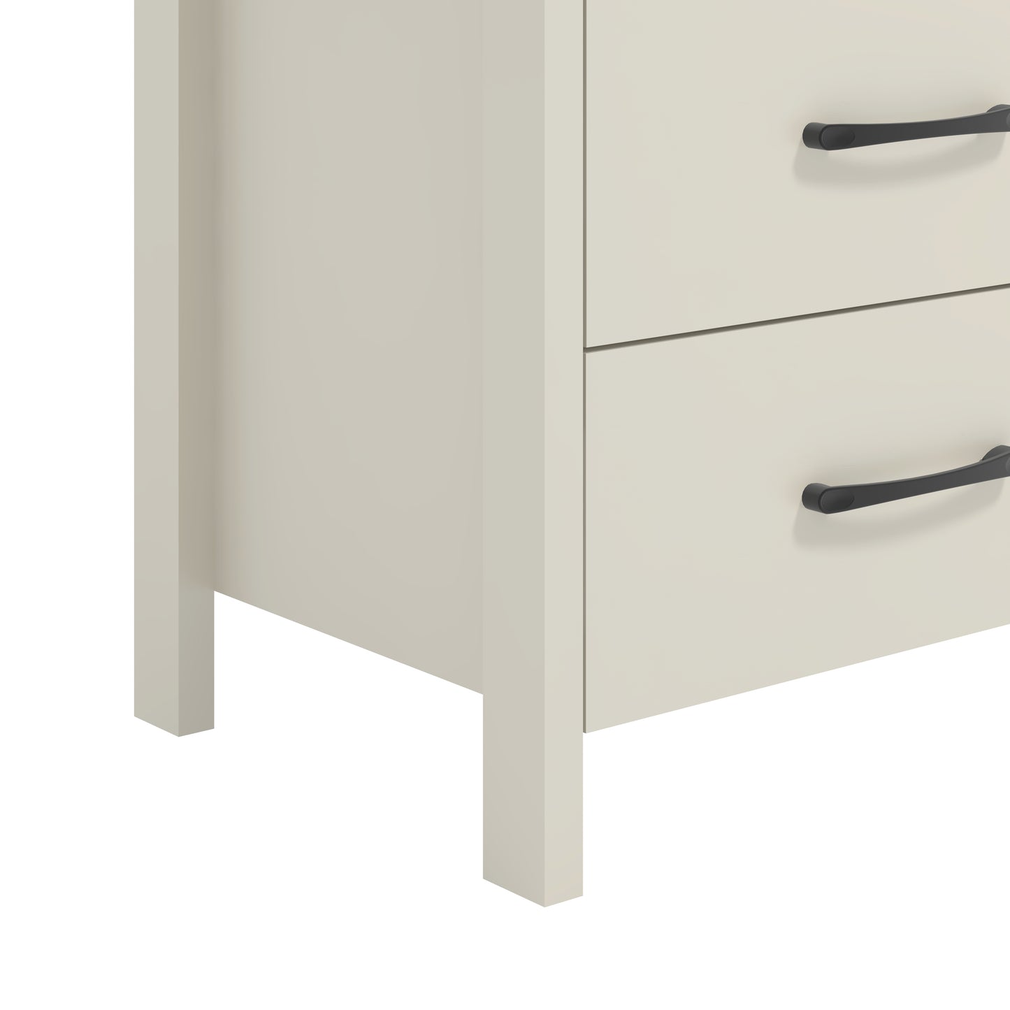 Galano Modern 2-Drawer Nightstand with Open Storage 20.9" W × 15.7" D × 22.7" H