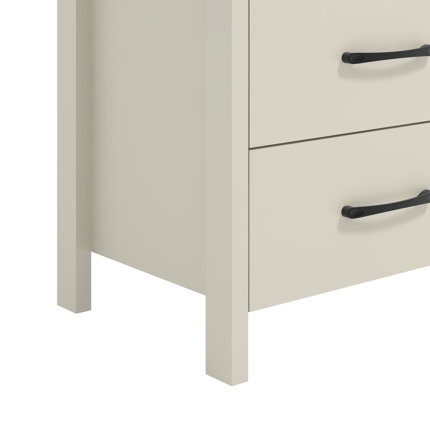 Galano Modern 2-Drawer Nightstand with Open Storage 20.9" W × 15.7" D × 22.7" H