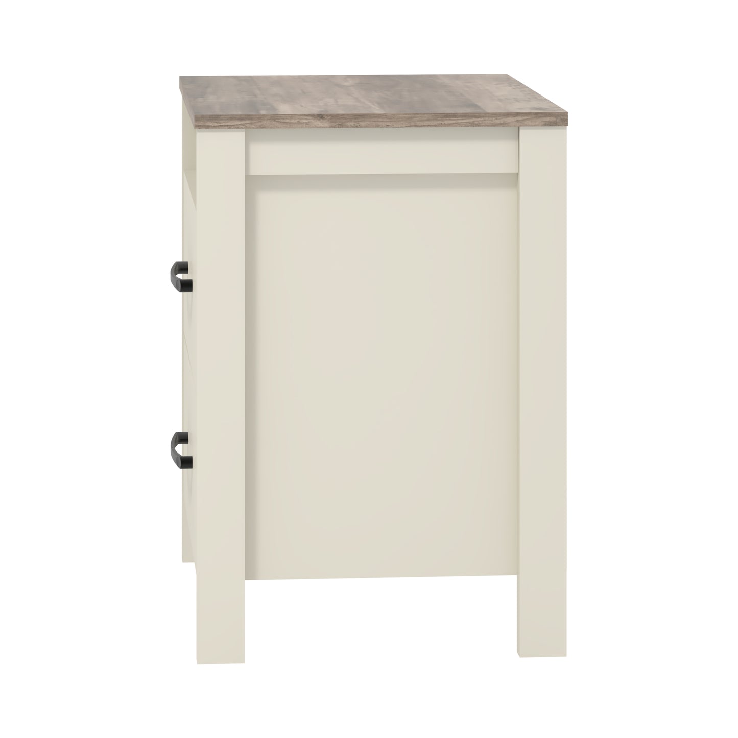 Galano Modern 2-Drawer Nightstand with Open Storage 20.9" W × 15.7" D × 22.7" H
