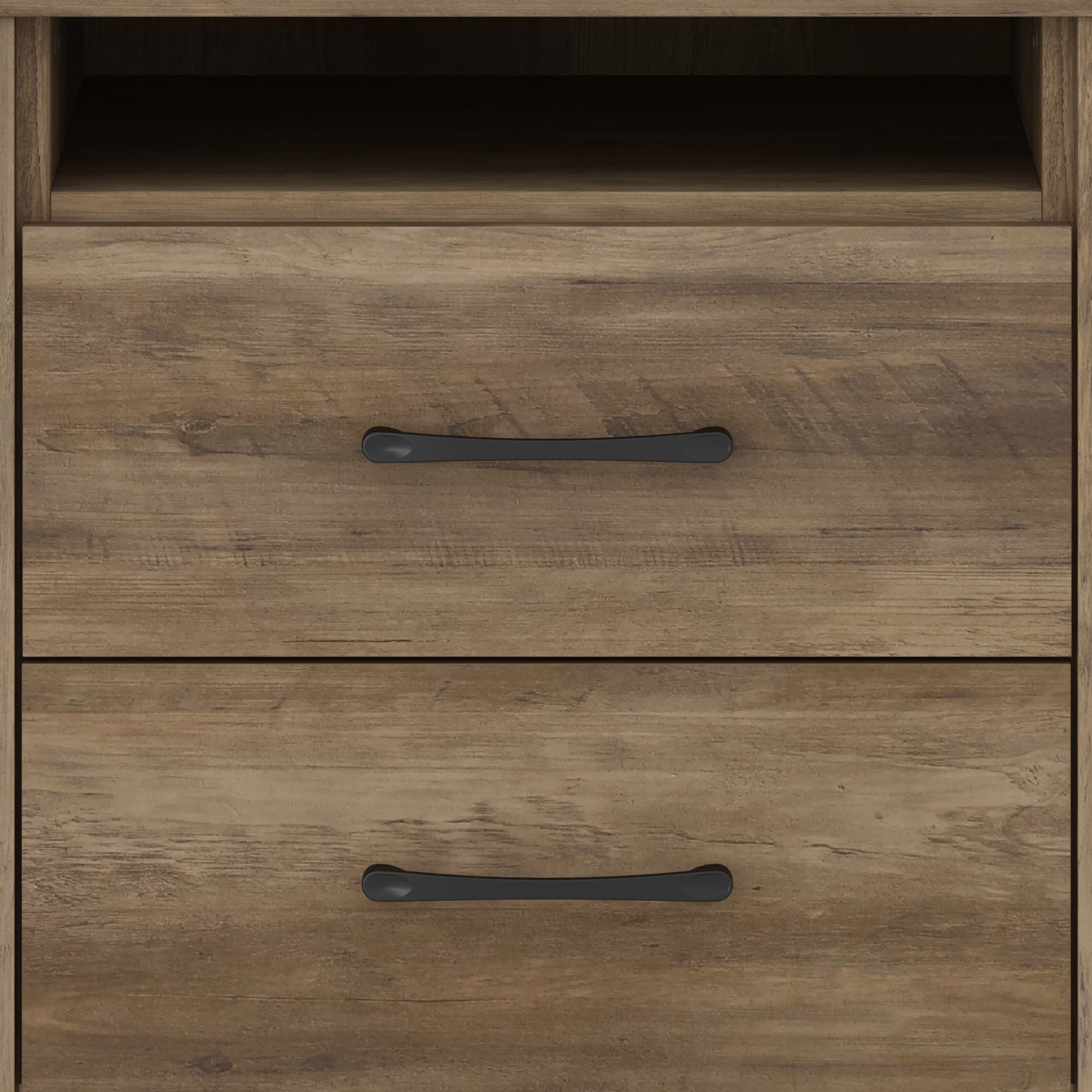 Galano Modern 2-Drawer Nightstand with Open Storage 20.9" W × 15.7" D × 22.7" H