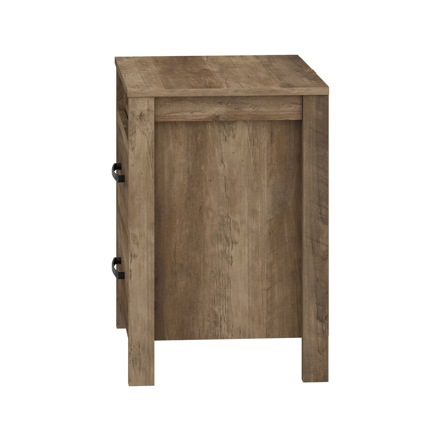 Galano Modern 2-Drawer Nightstand with Open Storage 20.9" W × 15.7" D × 22.7" H