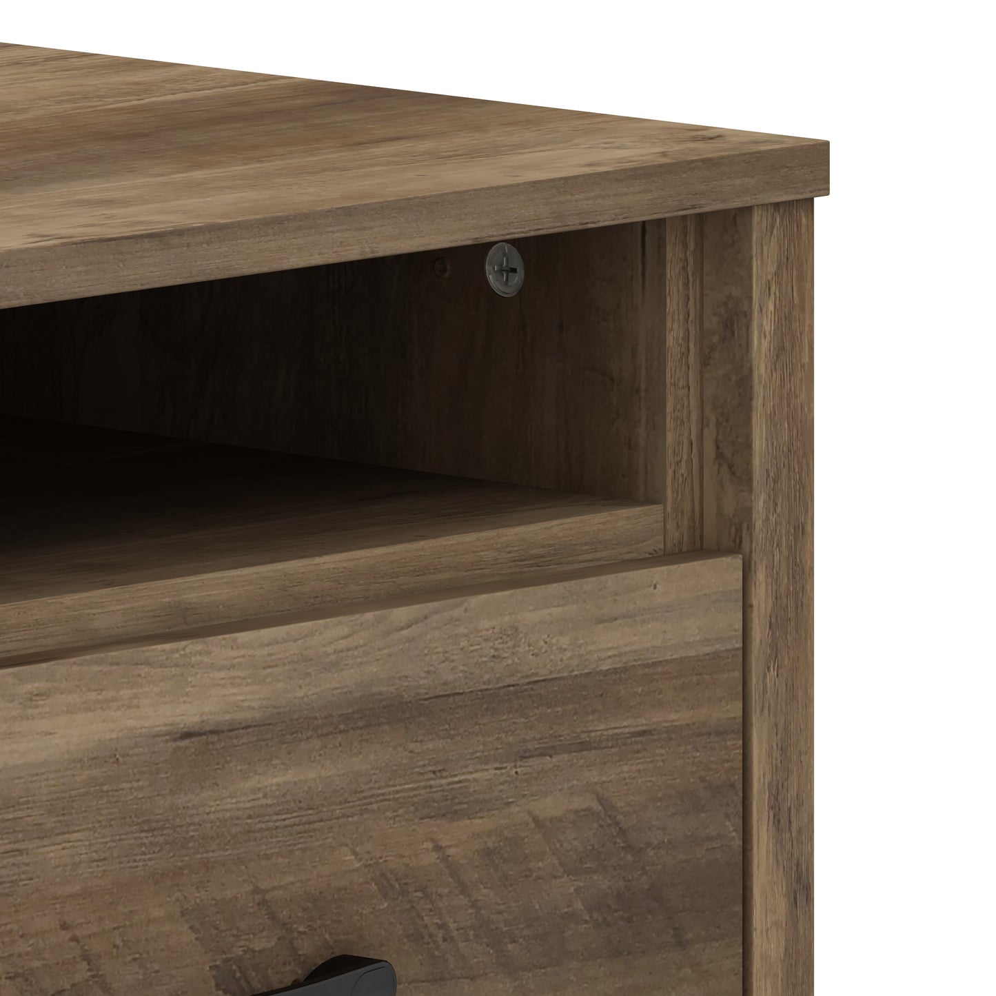 Galano Modern 2-Drawer Nightstand with Open Storage 20.9" W × 15.7" D × 22.7" H