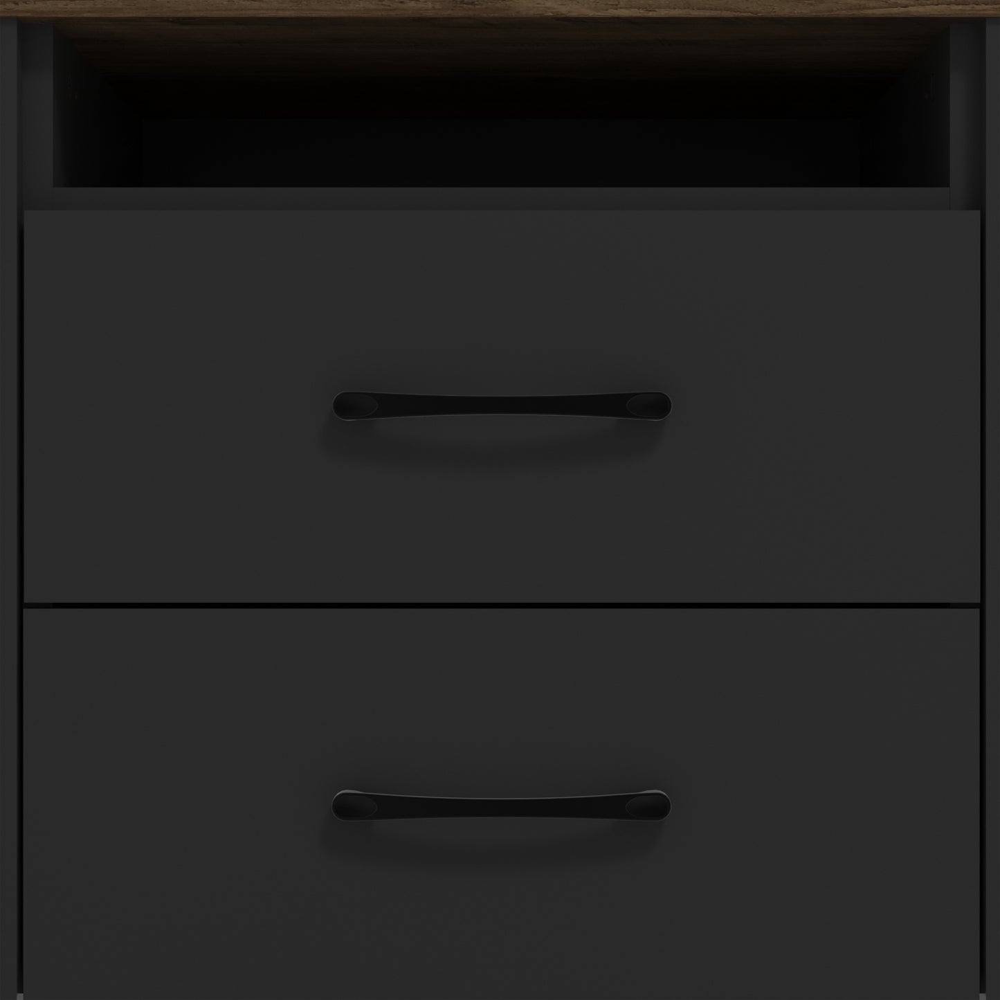 Galano Modern 2-Drawer Nightstand with Open Storage 20.9" W × 15.7" D × 22.7" H