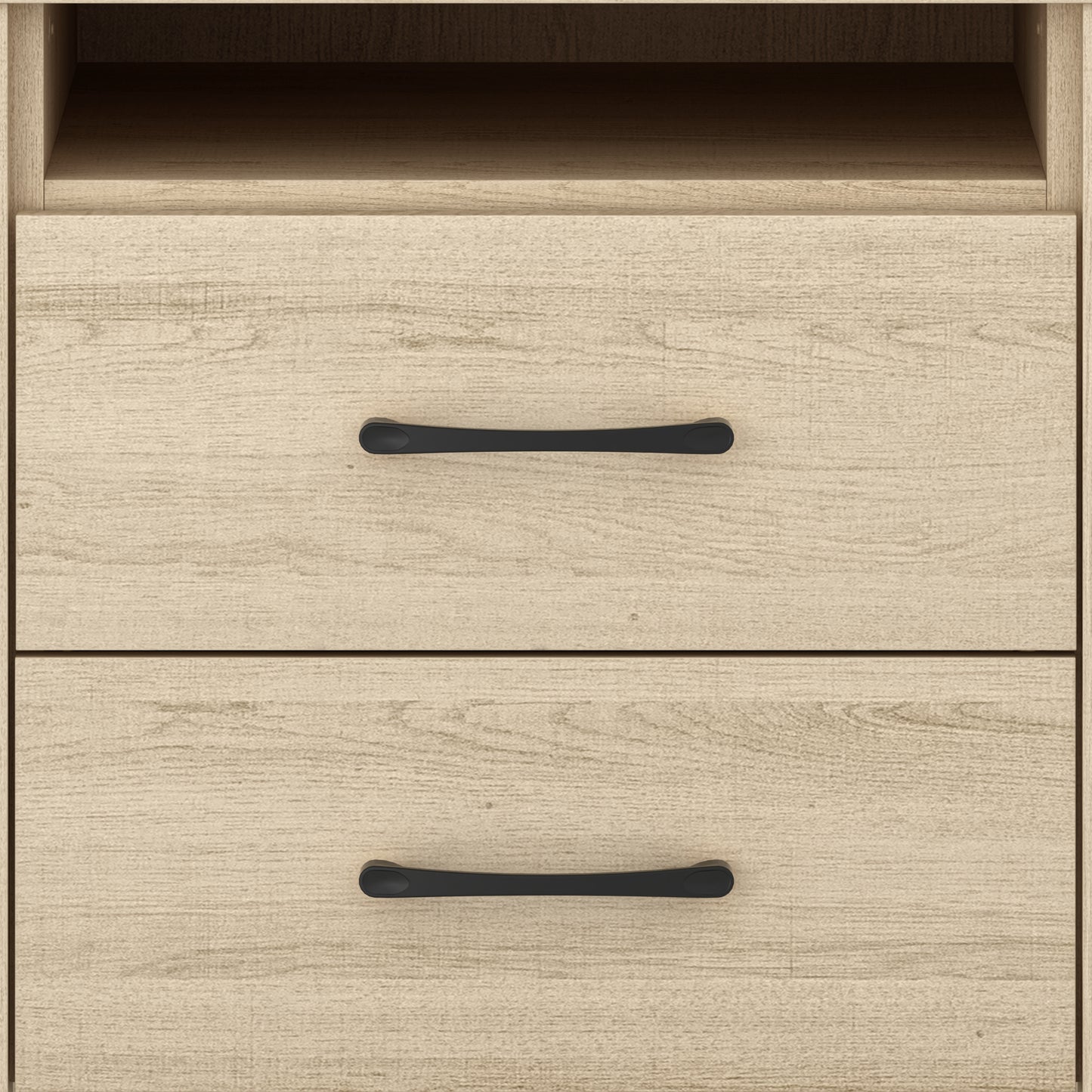 Galano Modern 2-Drawer Nightstand with Open Storage 20.9" W × 15.7" D × 22.7" H