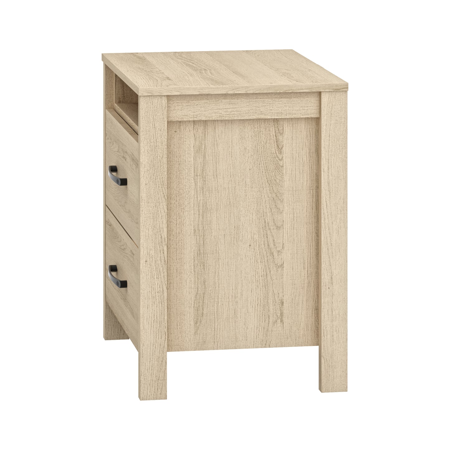 Galano Modern 2-Drawer Nightstand with Open Storage 20.9" W × 15.7" D × 22.7" H