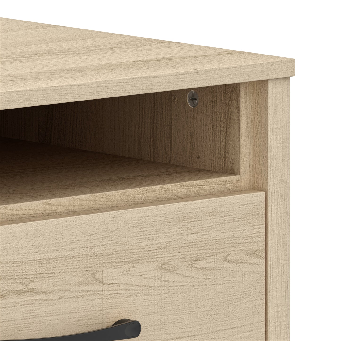 Galano Modern 2-Drawer Nightstand with Open Storage 20.9" W × 15.7" D × 22.7" H