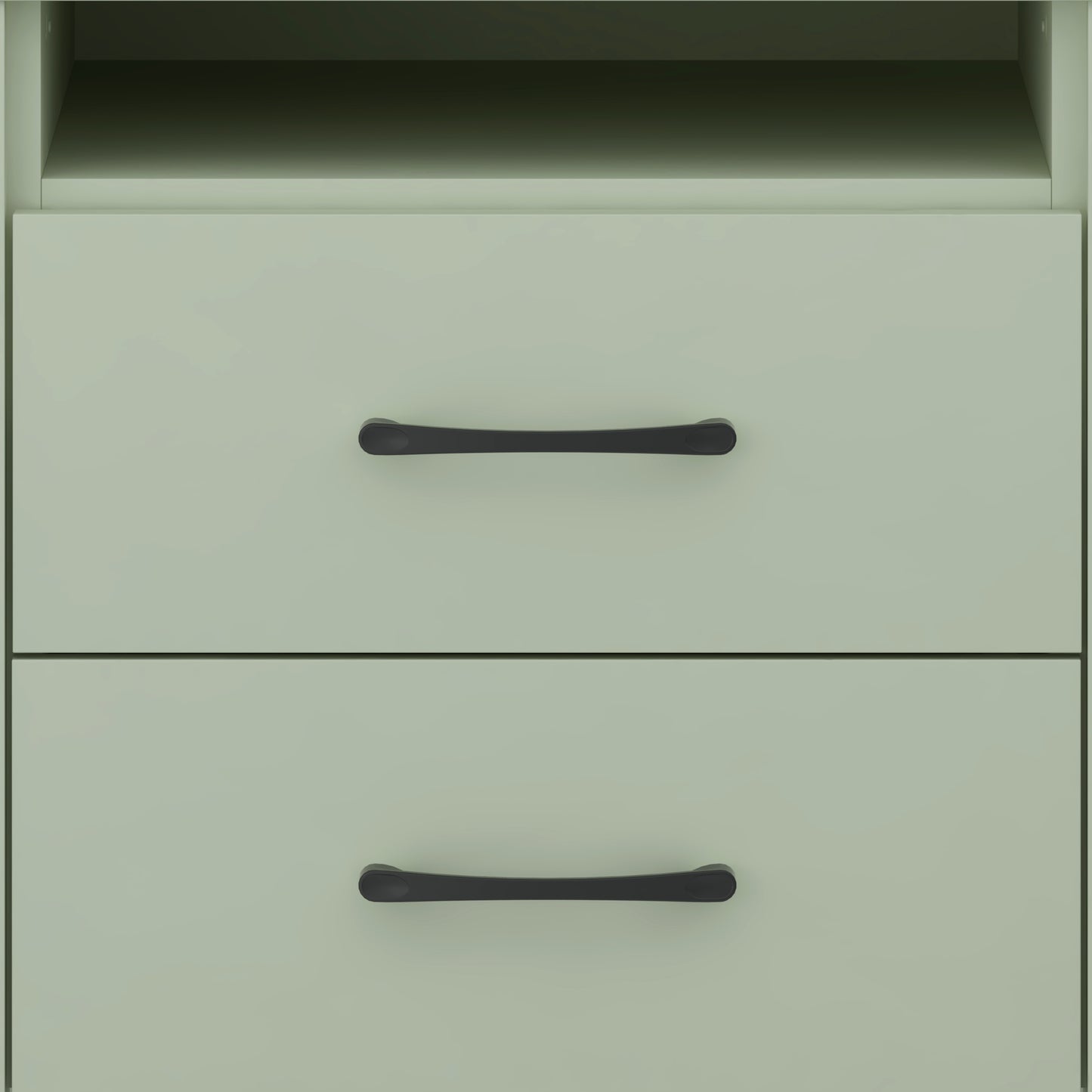 Galano Modern 2-Drawer Nightstand with Open Storage 20.9" W × 15.7" D × 22.7" H